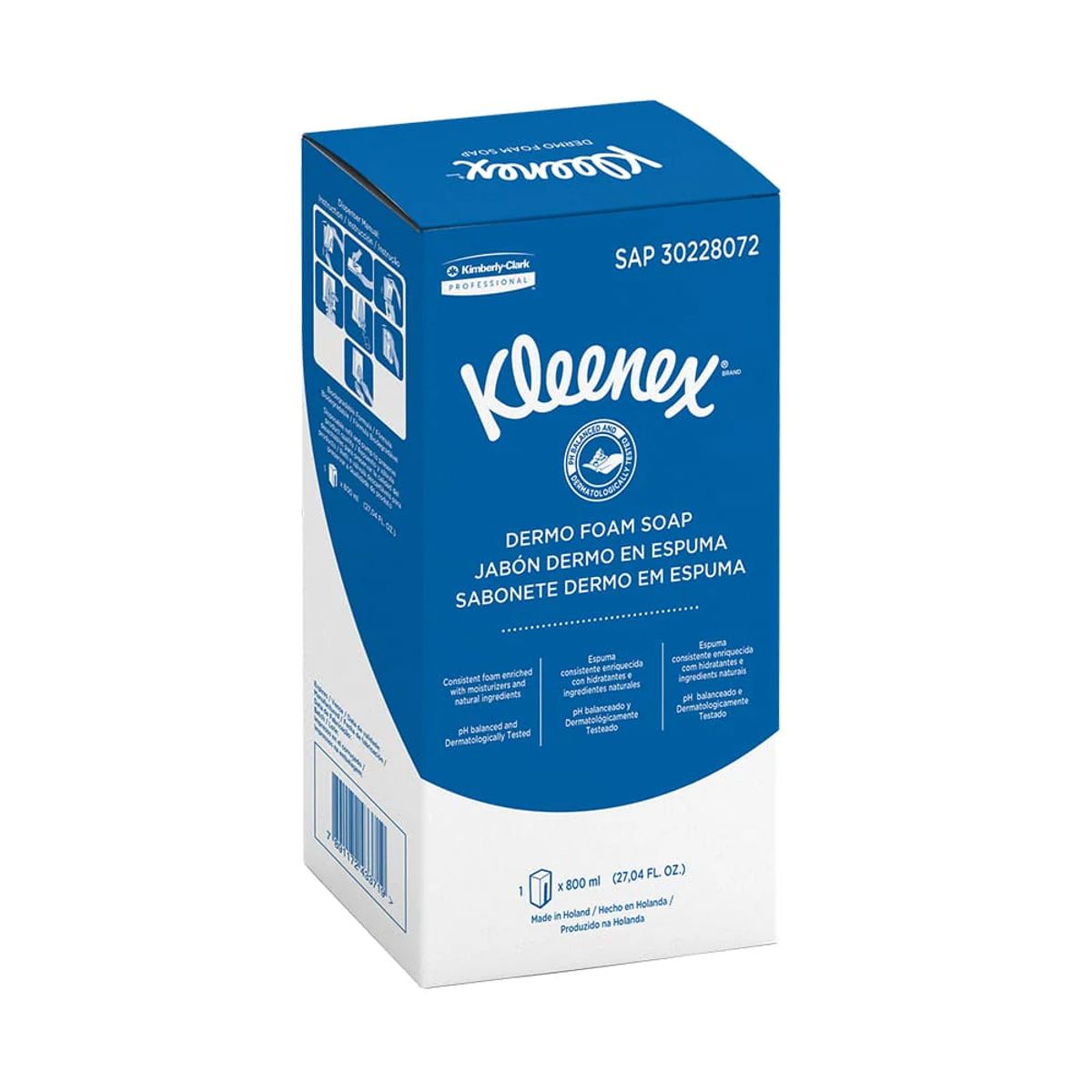 KLEENEX - Jabón dermo en espuma 800ml Kleenex