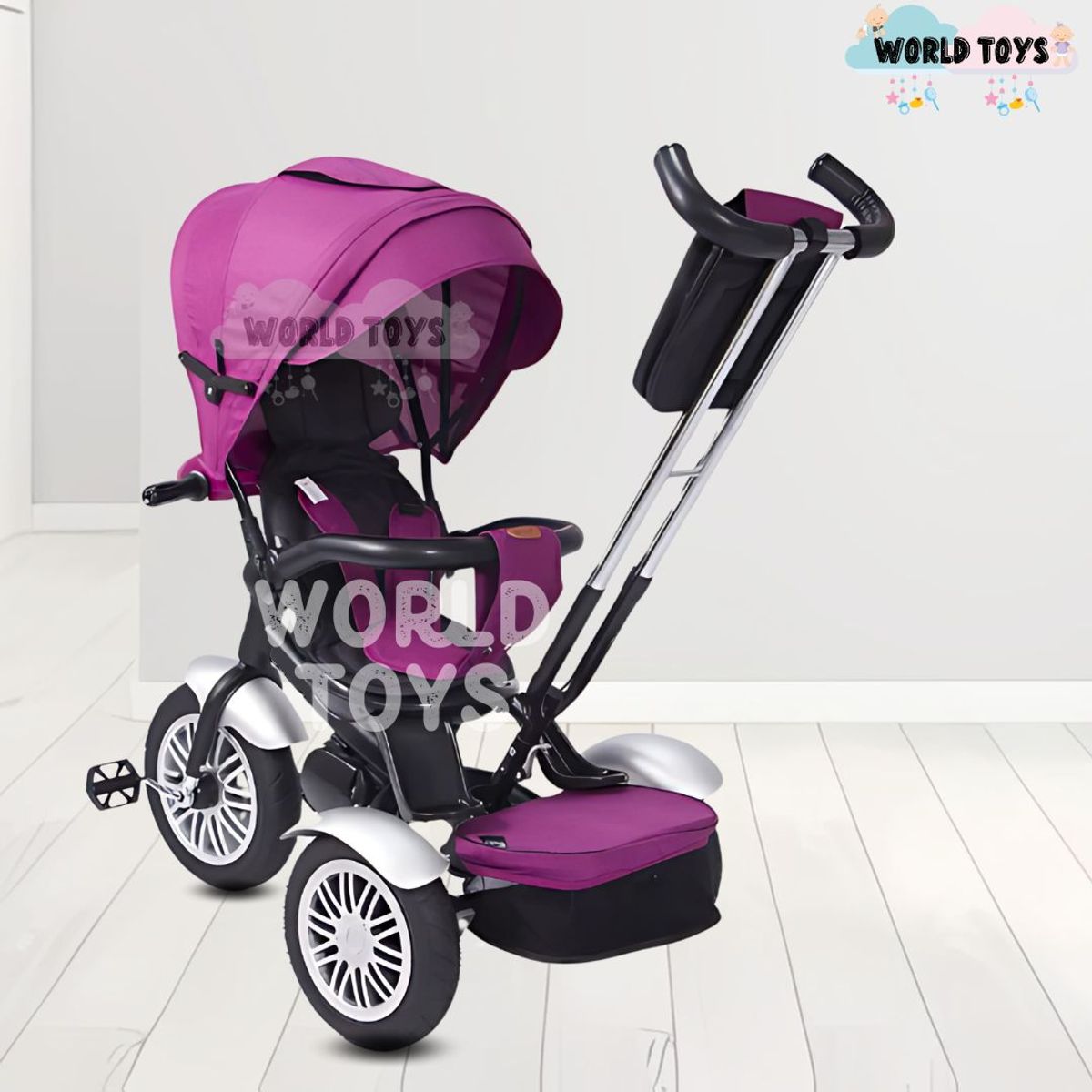 EBABY - Triciclo Guiador 3 En 1 «ZOE» Pink