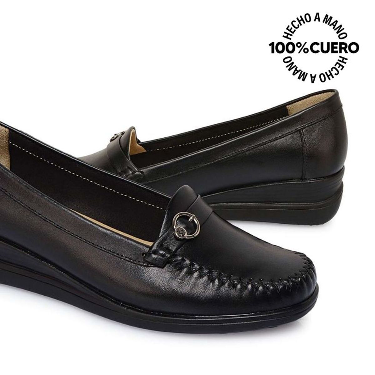 VIALE - Zapato Mocasín Casual DK-2512 Negro Viale Cuero