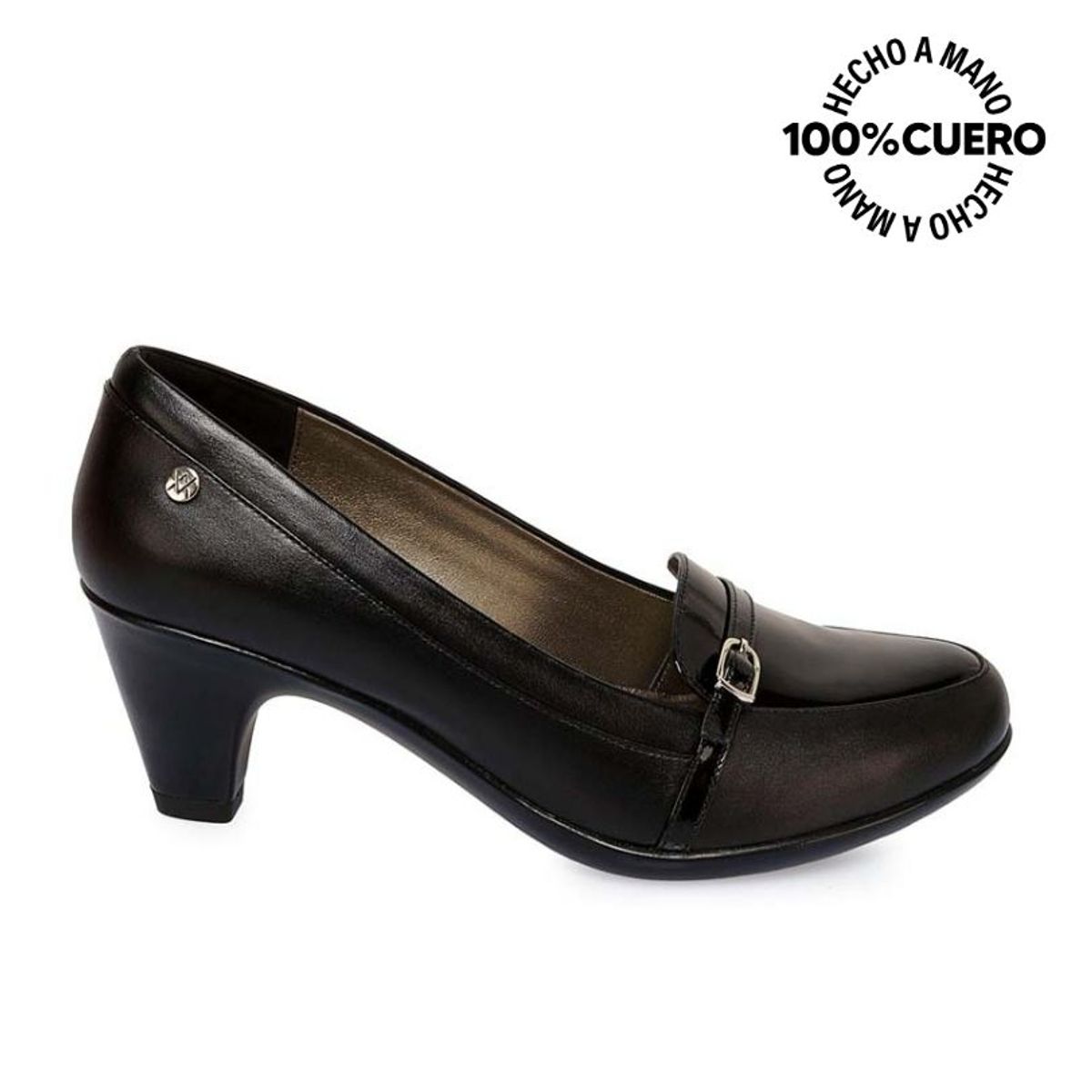 VIALE - Zapato Mocasín Casual ECO-2514 Negro Viale Cuero