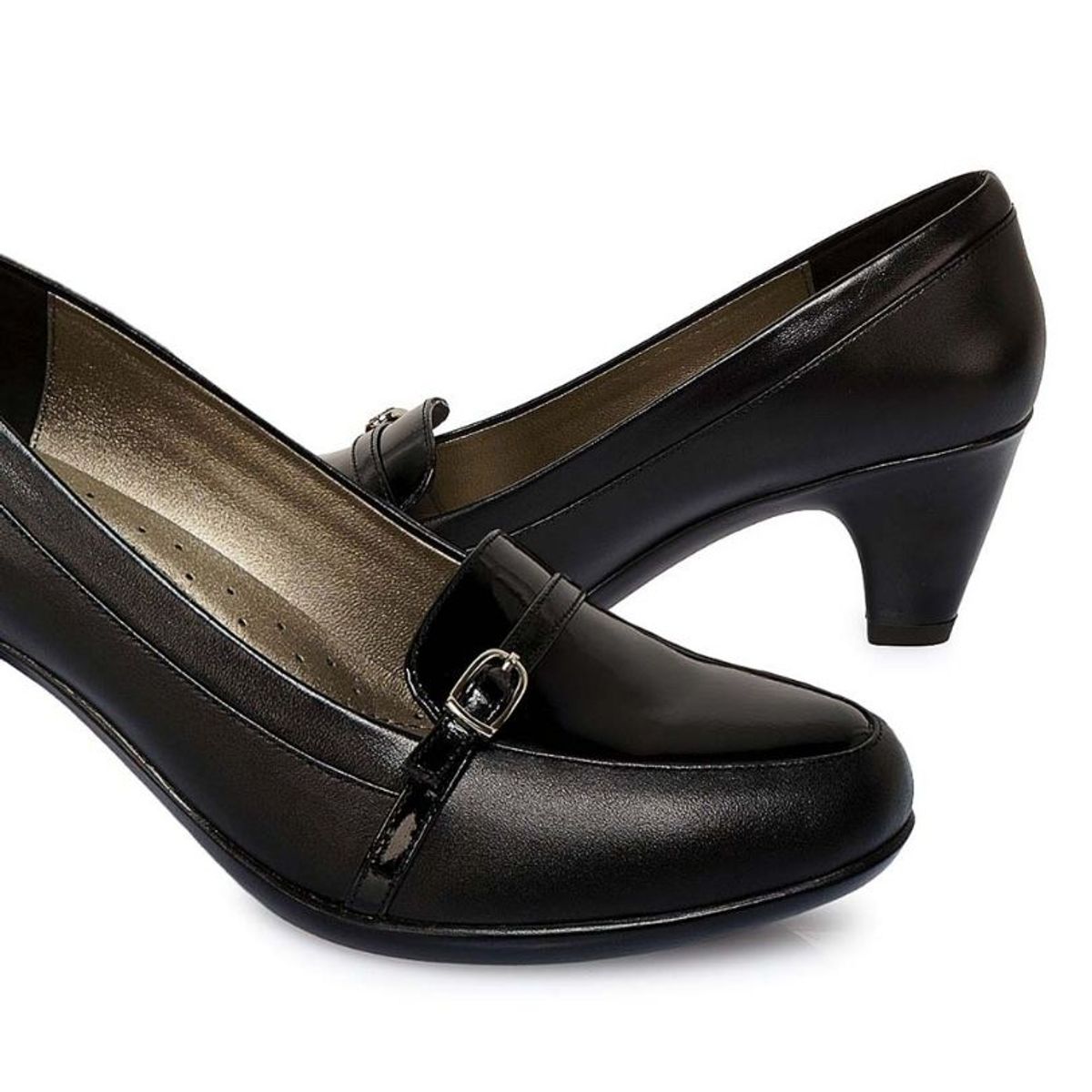 VIALE - Zapato Mocasín Casual ECO-2514 Negro Viale Cuero