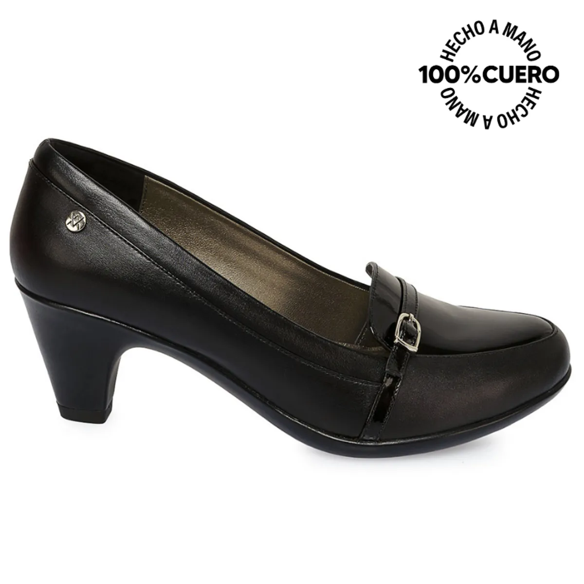 VIALE - Zapato Mocasín Casual ECO-2514 Negro Viale Cuero