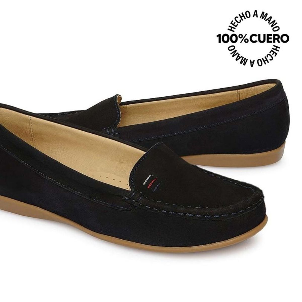 VIALE - Zapato Mocasín Casual FAV-2501 Azul Viale Cuero