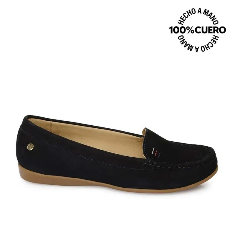 VIALE - Zapato Mocasín Casual FAV-2501 Azul Viale Cuero