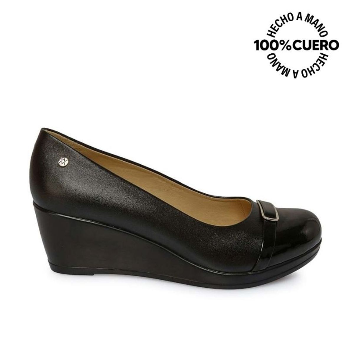 VIALE - Zapato Reina Casual LINDA-2521 Negro Viale Cuero
