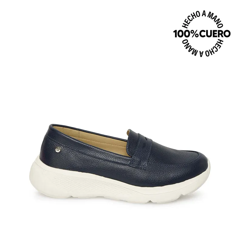 VIALE - Zapato Mocasín Casual REC-2513 PatriotAzul Viale Cuero