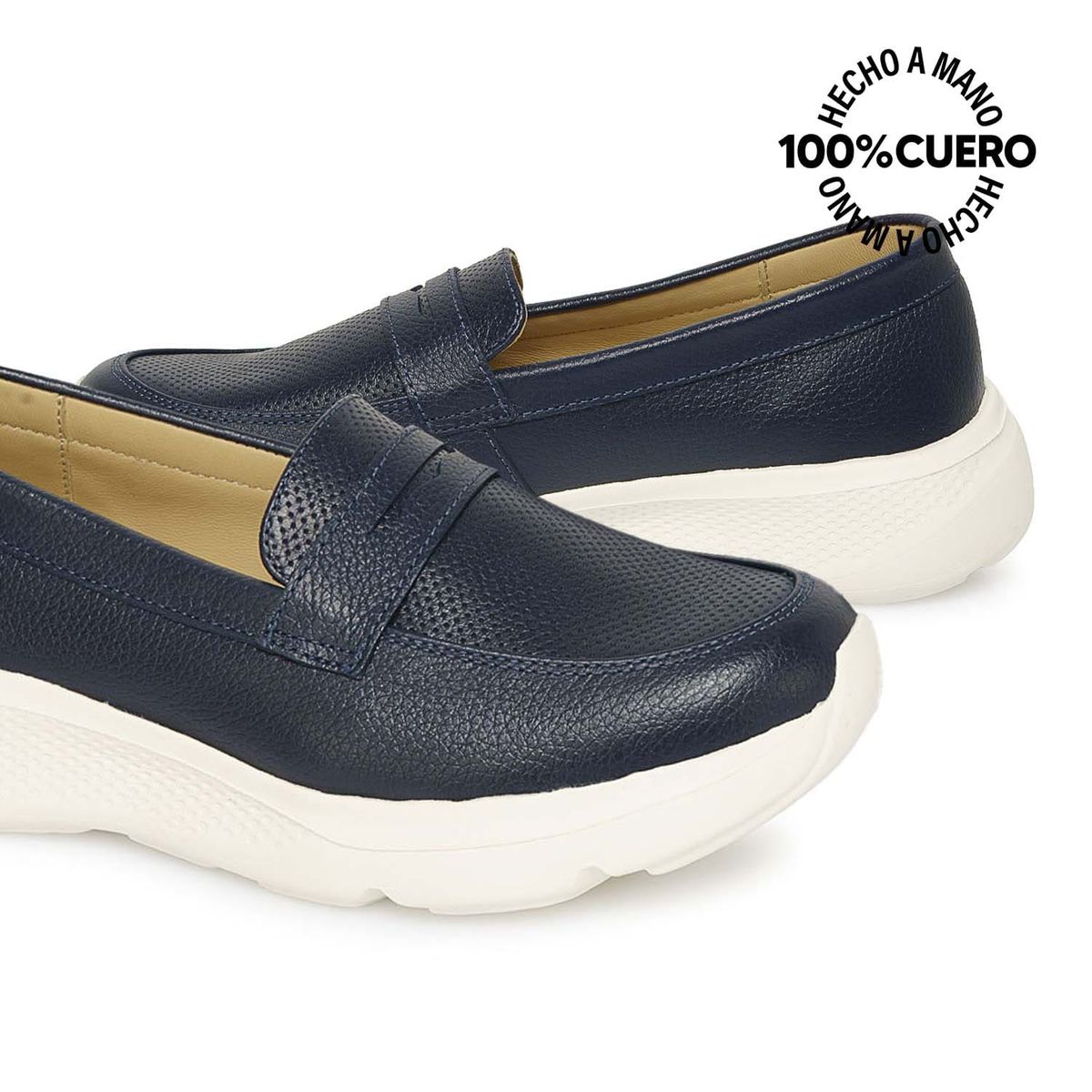 VIALE - Zapato Mocasín Casual REC-2513 PatriotAzul Viale Cuero