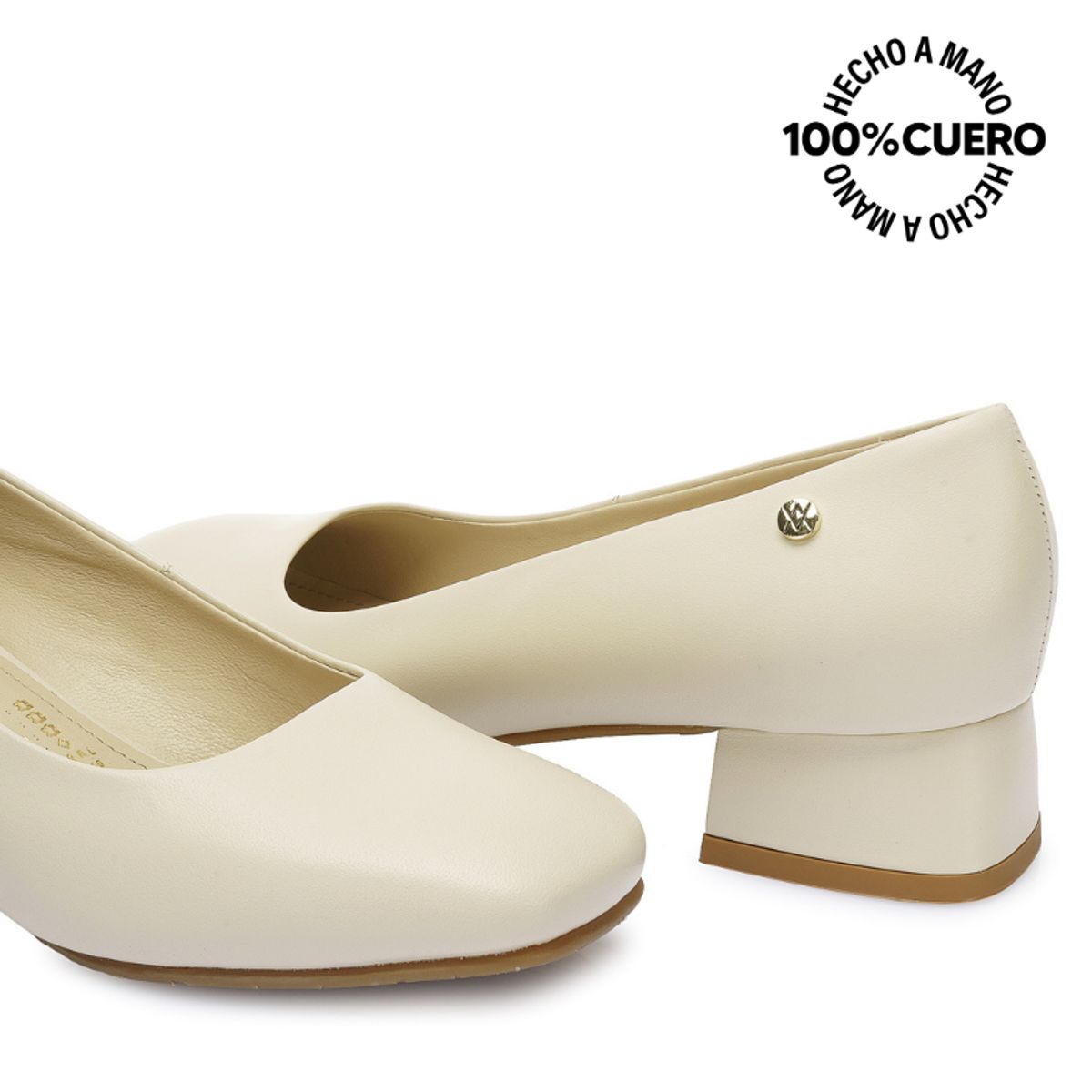 VIALE - Zapato Reina Vestir ROSY-2502 Vainilla Viale Cuero