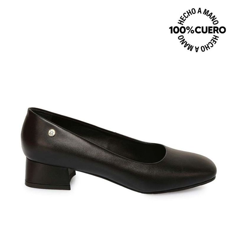 VIALE - Zapato Reina Vestir ROSY-2502 Negro Viale Cuero