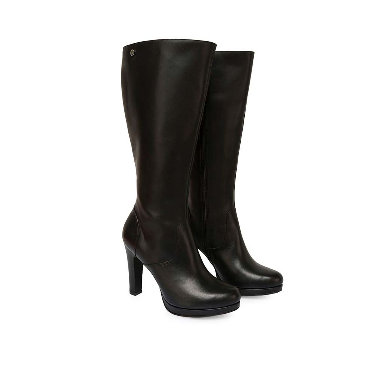 VIALE - Bota Alta Casual RUT-2502 Negro Viale Cuero