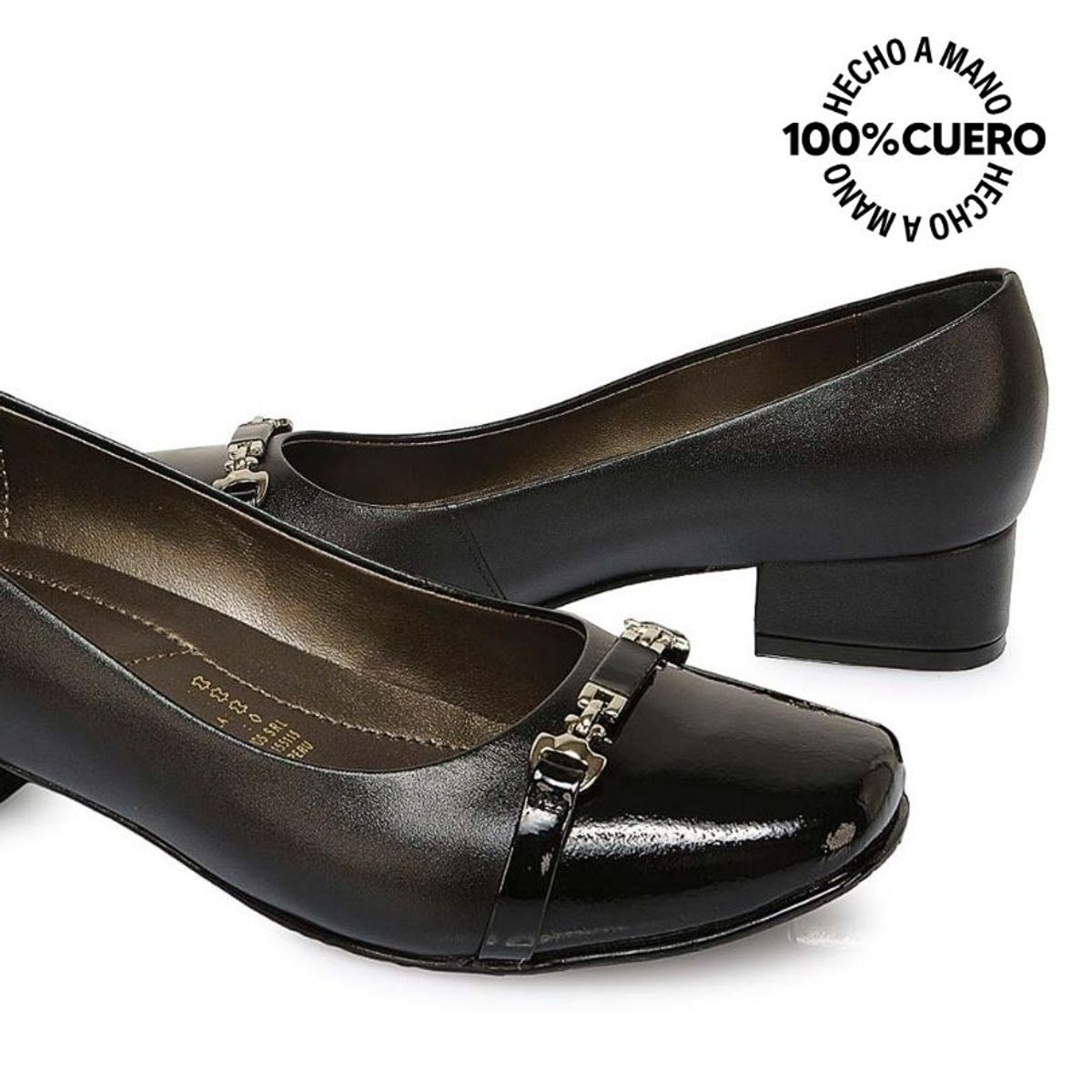 VIALE - Zapato Reina Vestir TATI-2525 Negro Viale Cuero