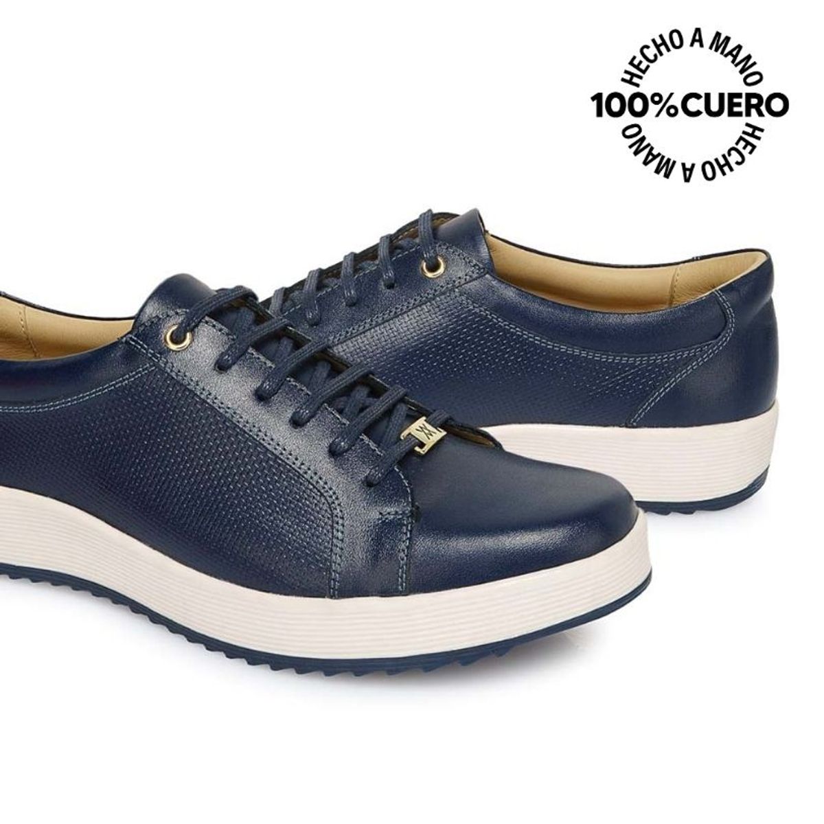 VIALE - Zapato Derby Casual WIL-2522 Azul Viale Cuero