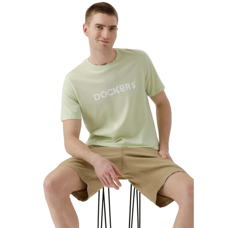 DOCKERS - Polo Hombre Logo Tee Slim Fit Verde Dockers