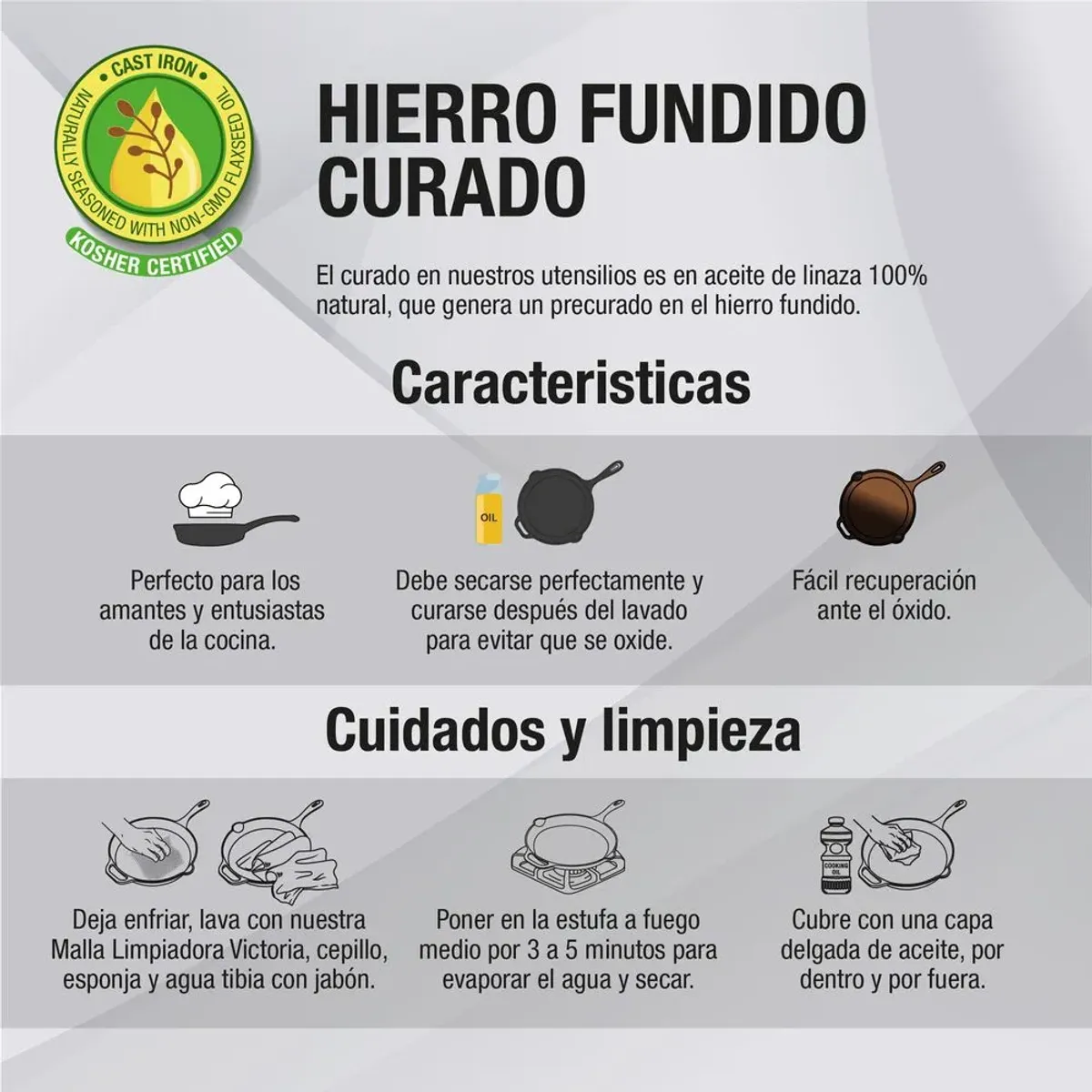 VICTORIA - SARTEN MINI DE HIERRO FUNDIDO 12 CM DE DIAMETRO PRECURADA
