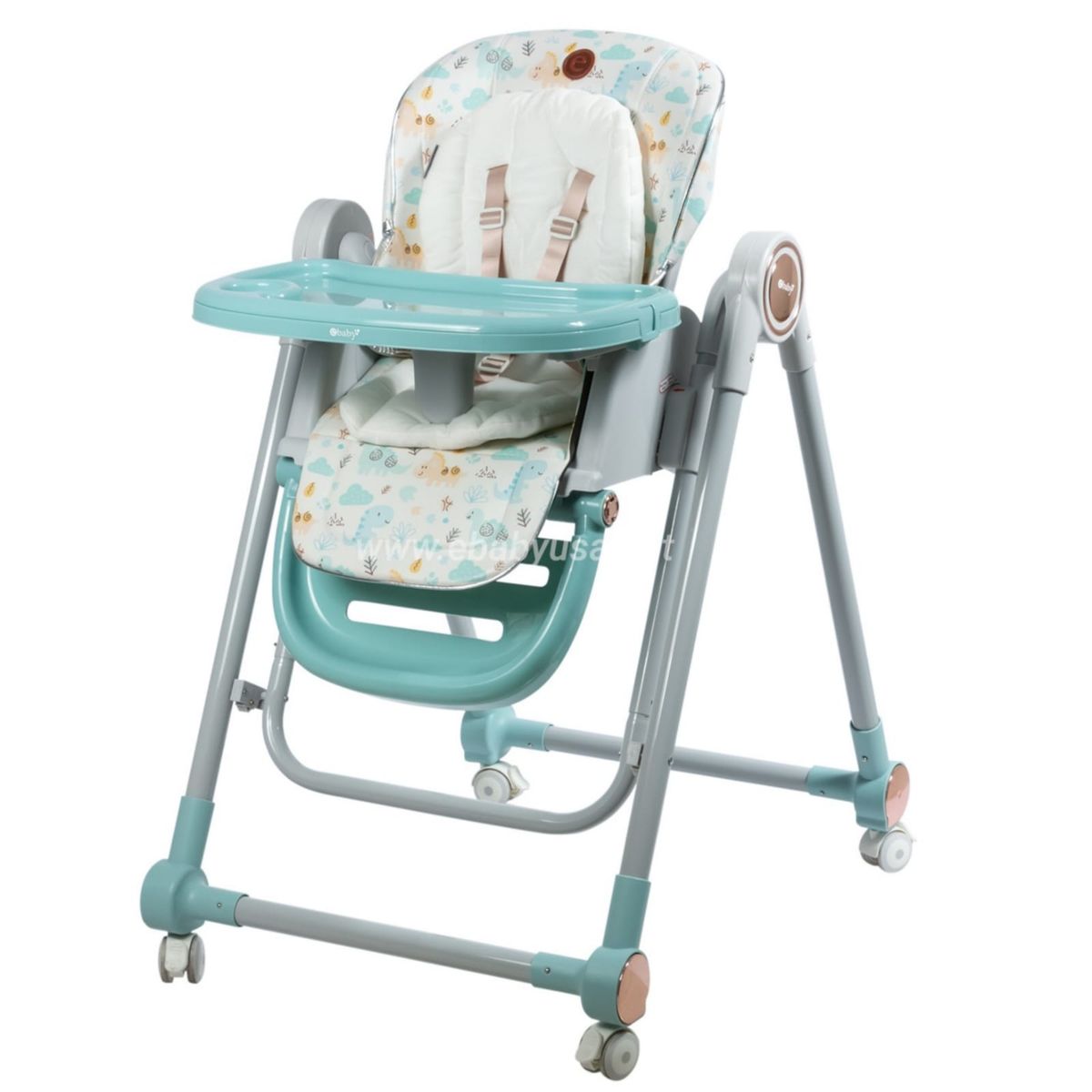 EBABY - Silla de comer Plegable con mecedora GRAVY VERDE
