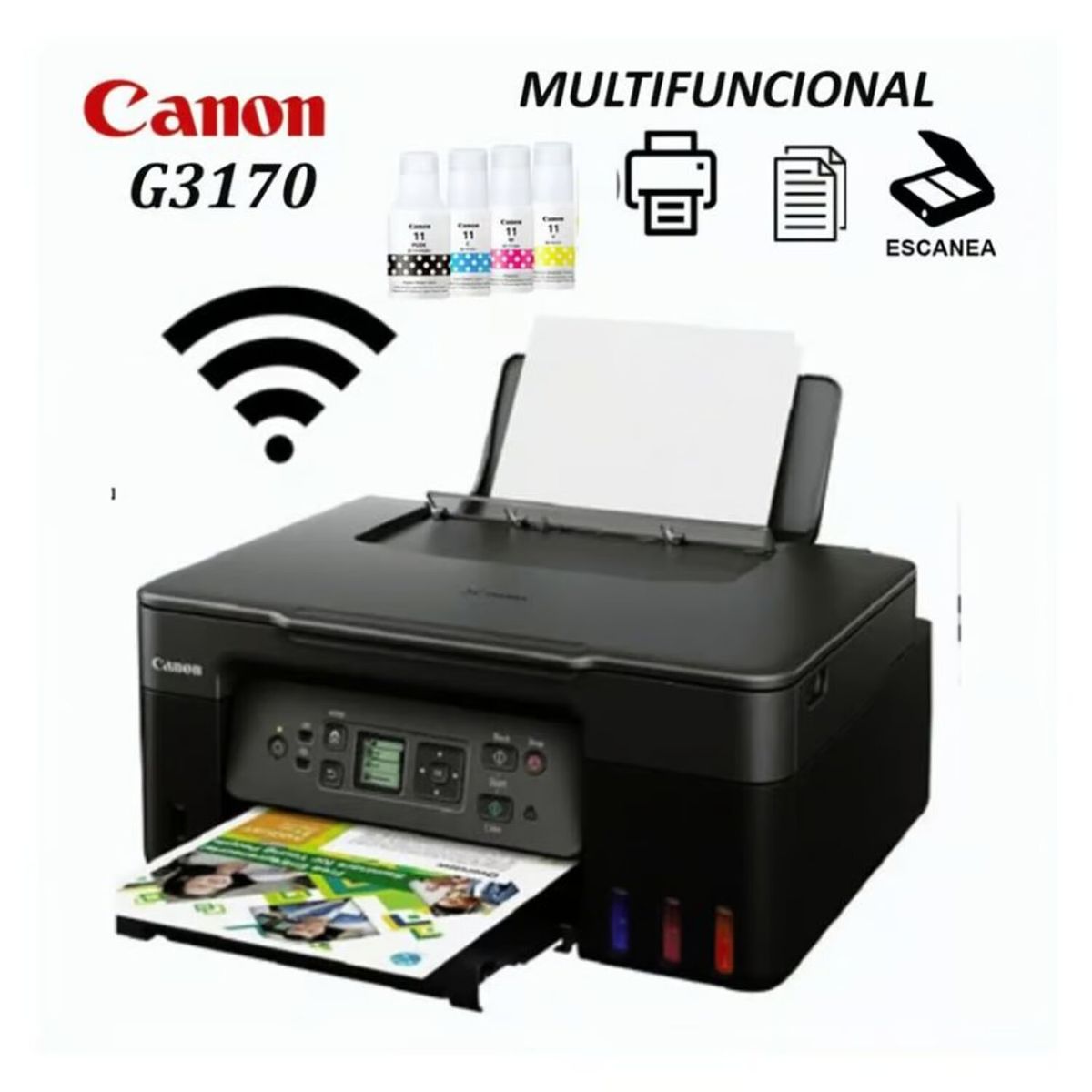 Impresora Canon Pixma G3170 Multifuncional Wifi, marca CANON - Foto 2
