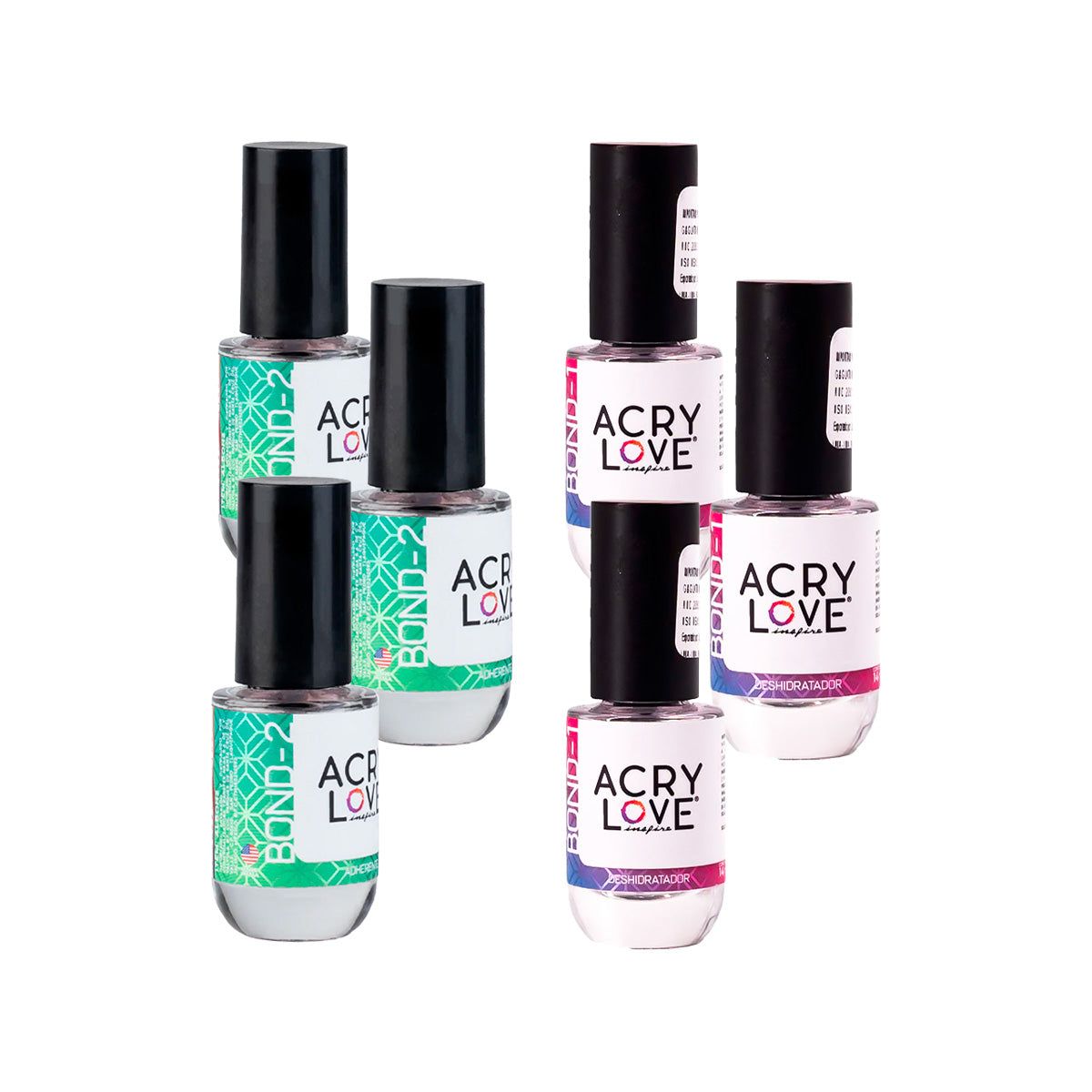 GENERICO - Pack 1 Y 2 Adherente Y Deshidratador Acry Love 14ml 3Uni