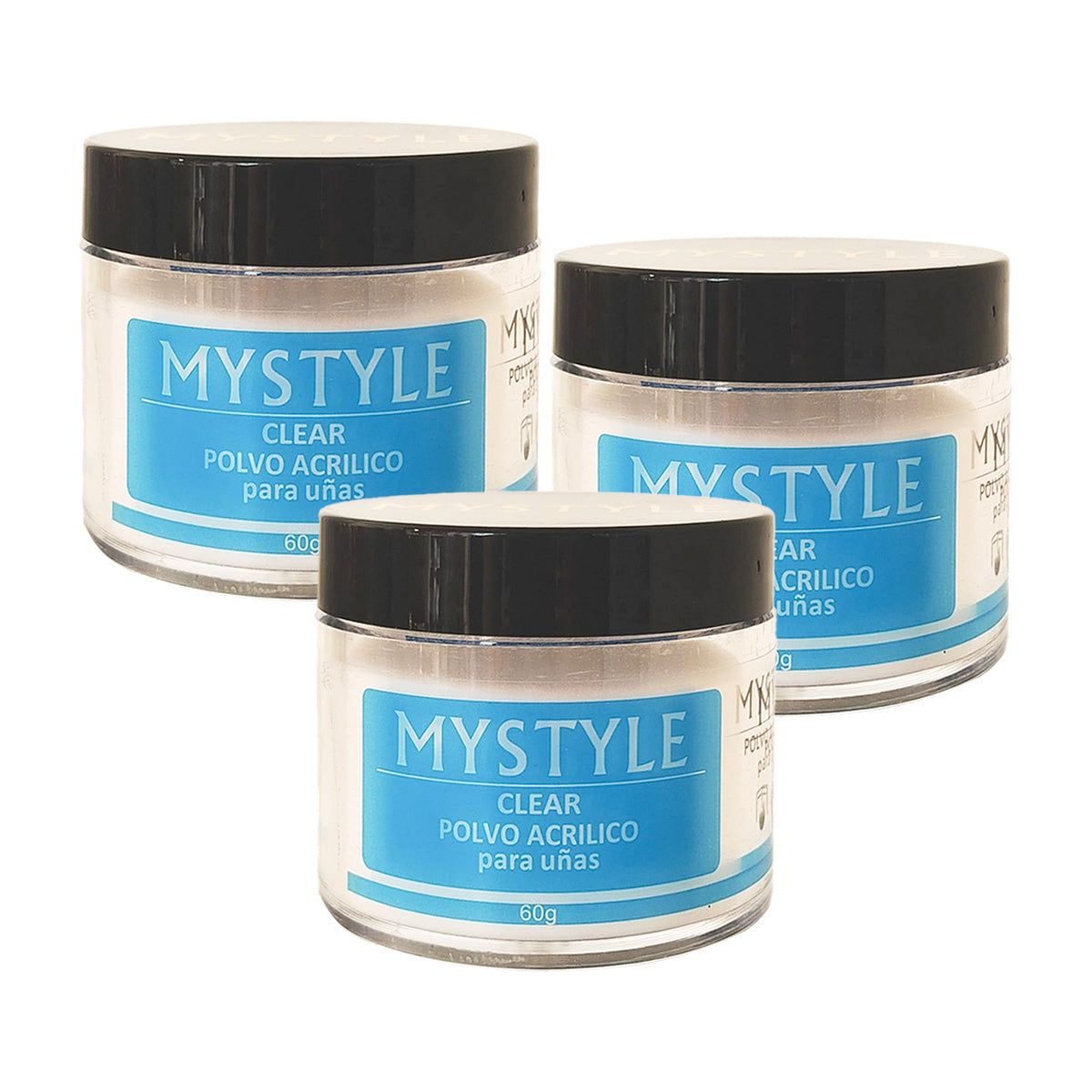GENERICO - Mystyle Polvo Acrilico Clear 30Gr 3 Unid