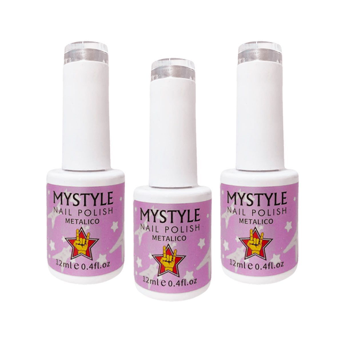 GENERICO - Mystyle Esmalte Metalico 12ml 3 Unid