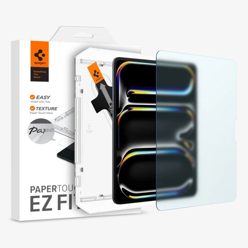 SPIGEN - Protector de Pantalla Vidrio Spigen Paper Touch EZ Fit Para iPad Pro 11 M4 2024