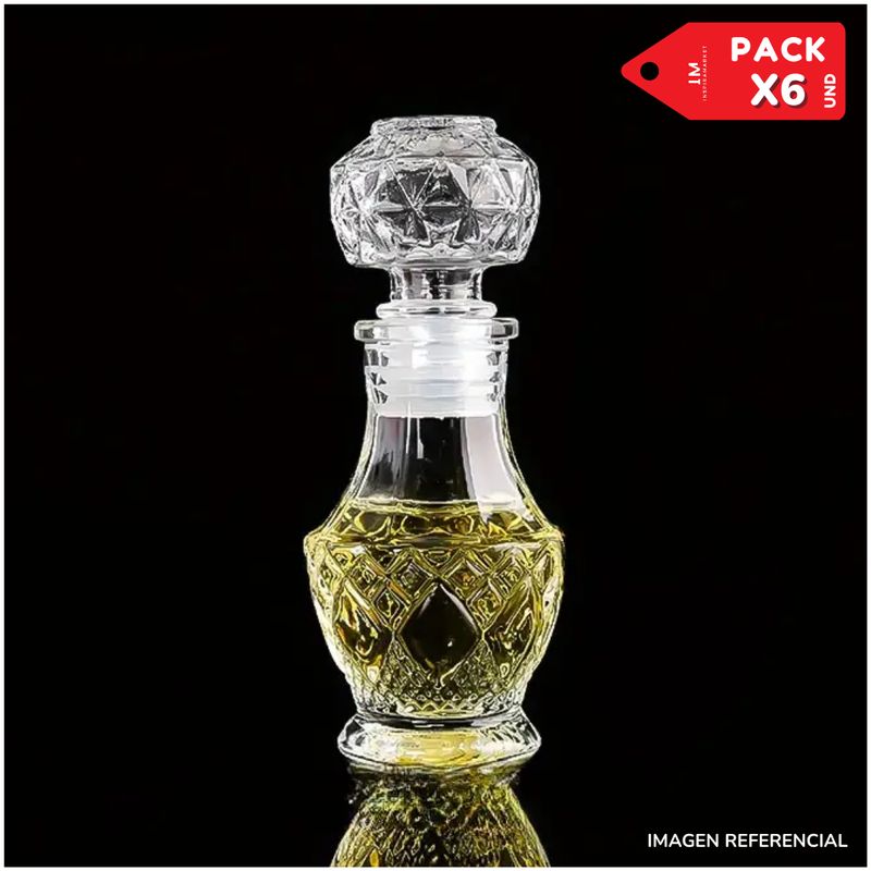 INSPIRA - Frasco de Aceite Vinagre Especias de Vidrio 150ml Pack x6