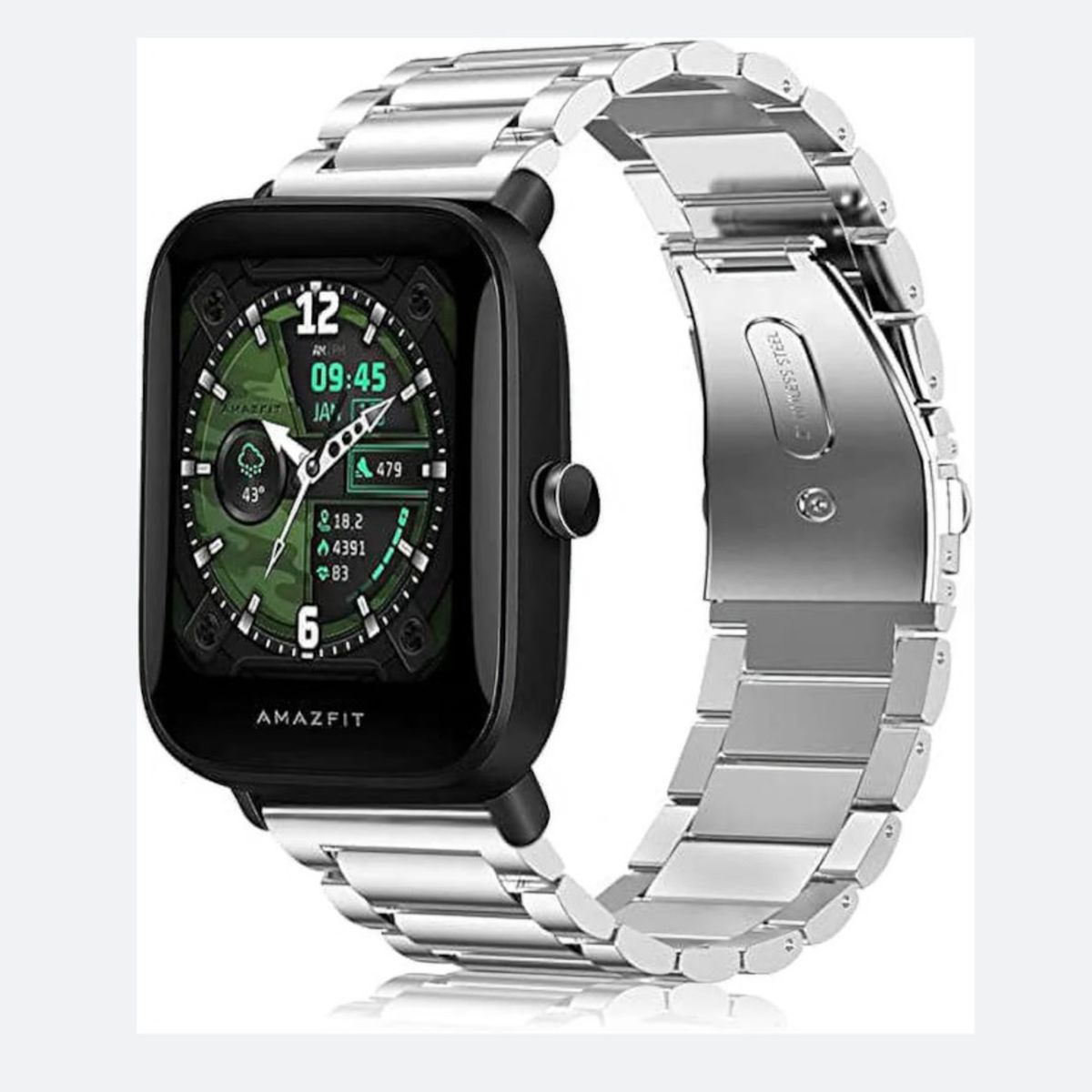 GENERICO - Correa Metal Moto 360 2ª generación TicWatch E /E2/ C2 Fossil Q Gazer