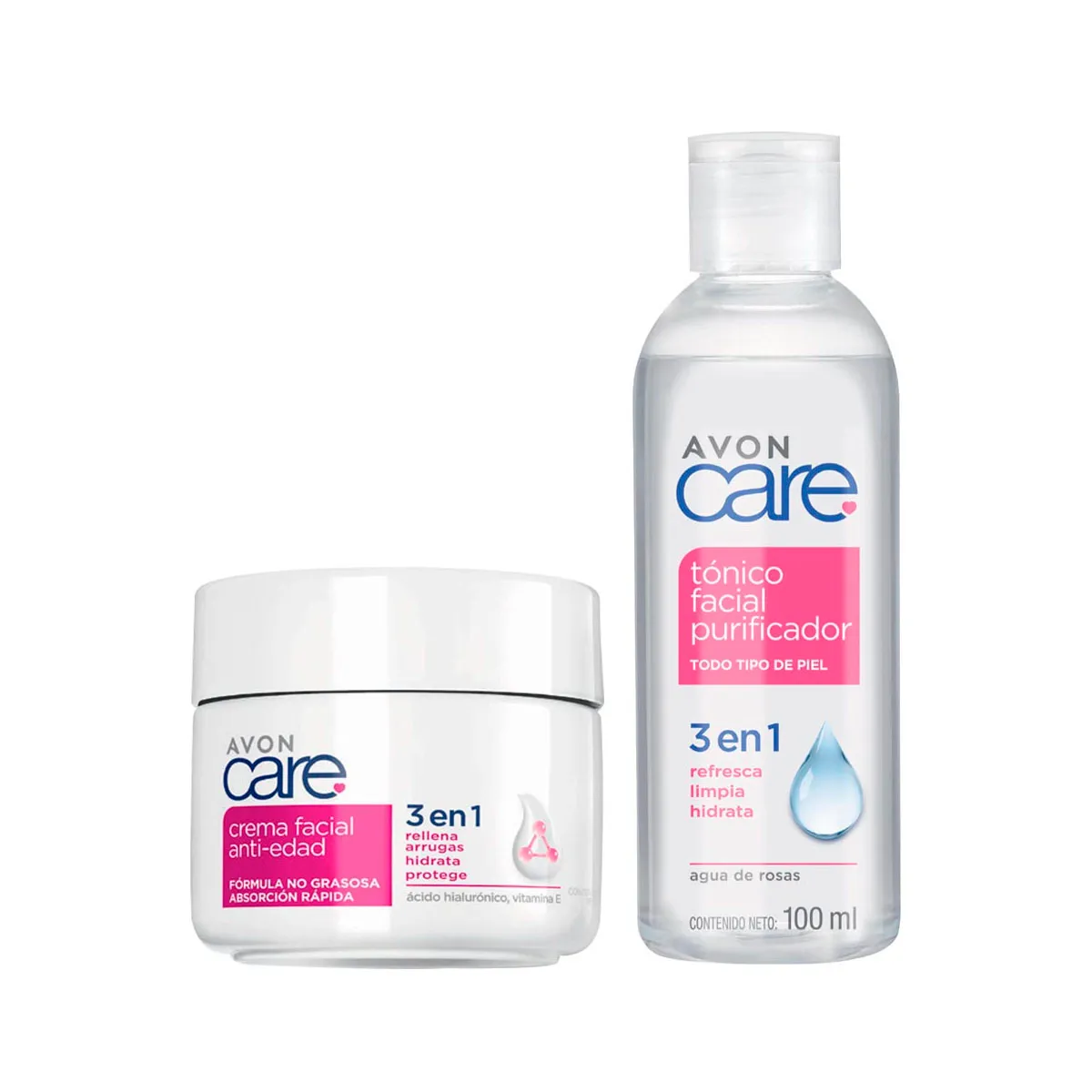 AVON - KIT x2 Avon Care Crema Facial Antiedad y Micelar Rosas