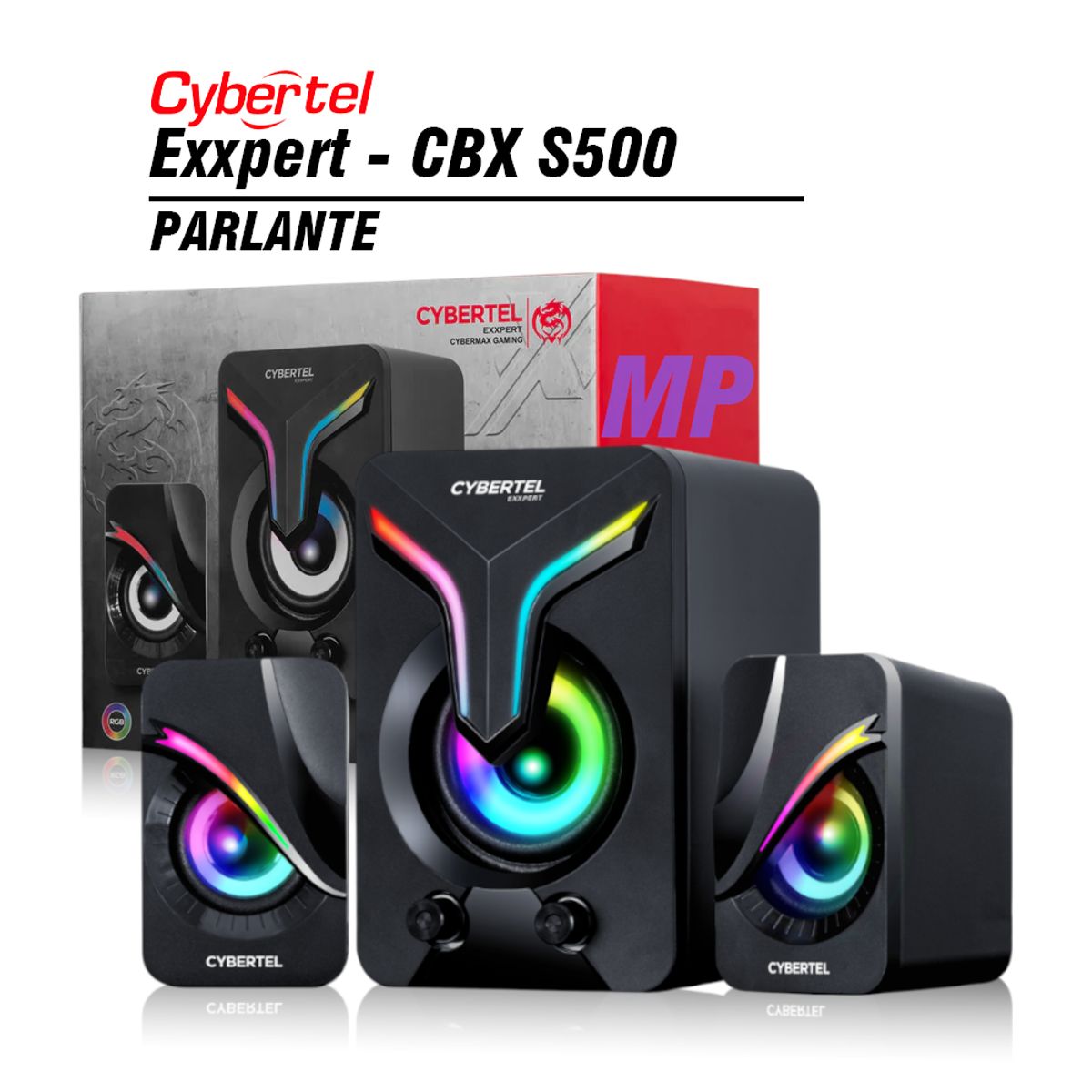 CYBERTEL - PARLANTE CYBERTEL - EXXPERT CBX S500 RGB