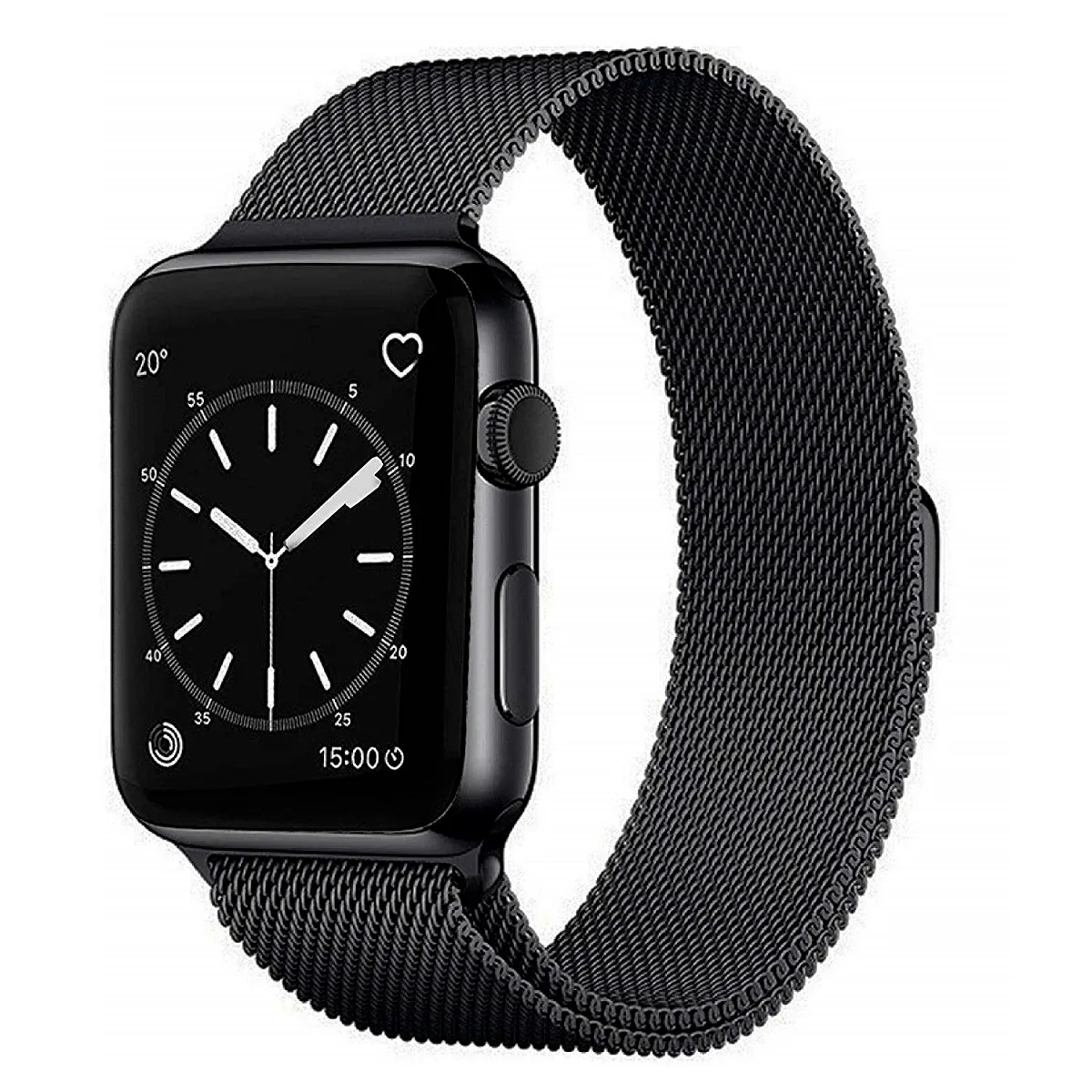 GENERICO - Correa Milanese Imantada Para Apple Watch 45mm Negro
