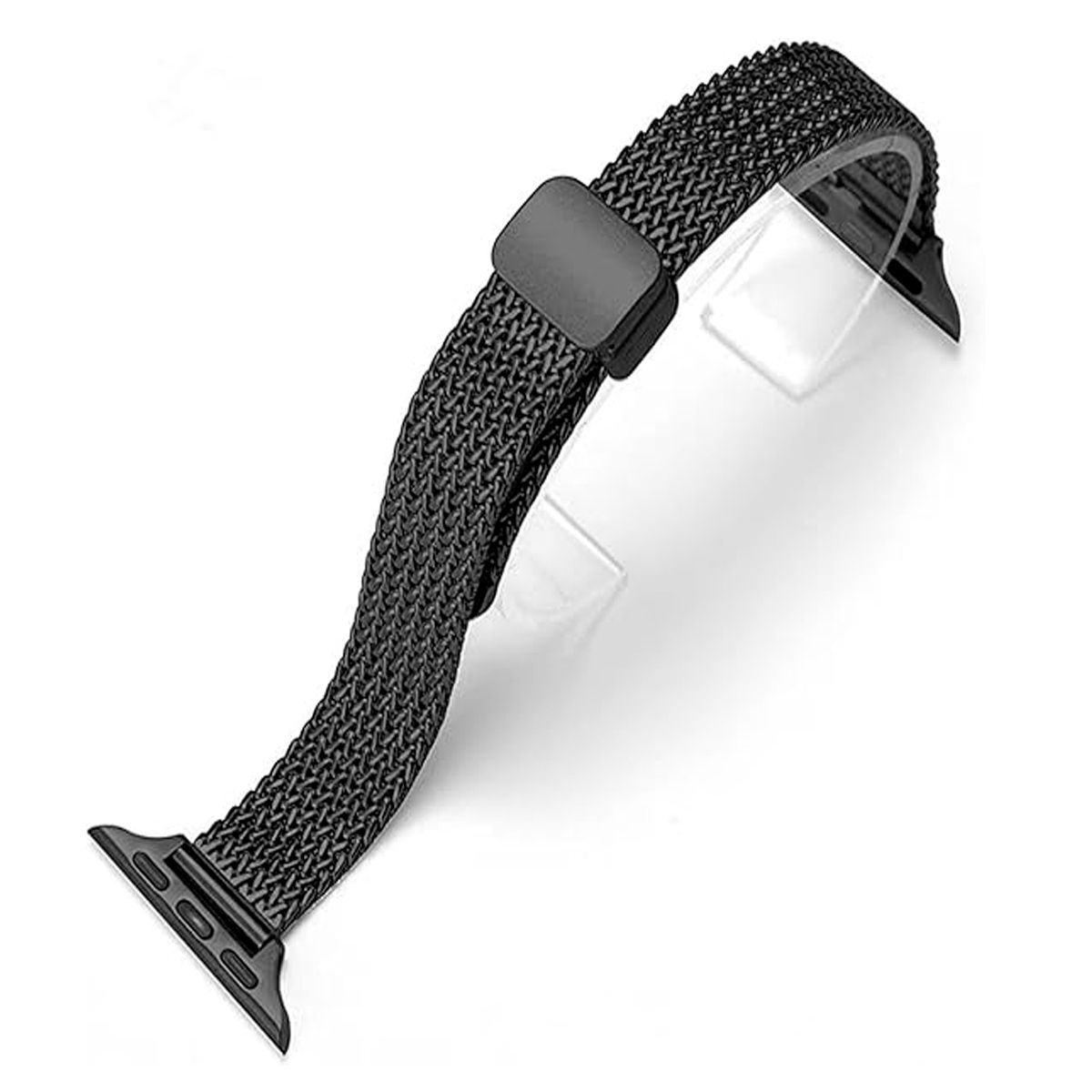 GENERICO - Correa De Metal Con Malla En Espiga Para Apple Watch 38 Mm Negro