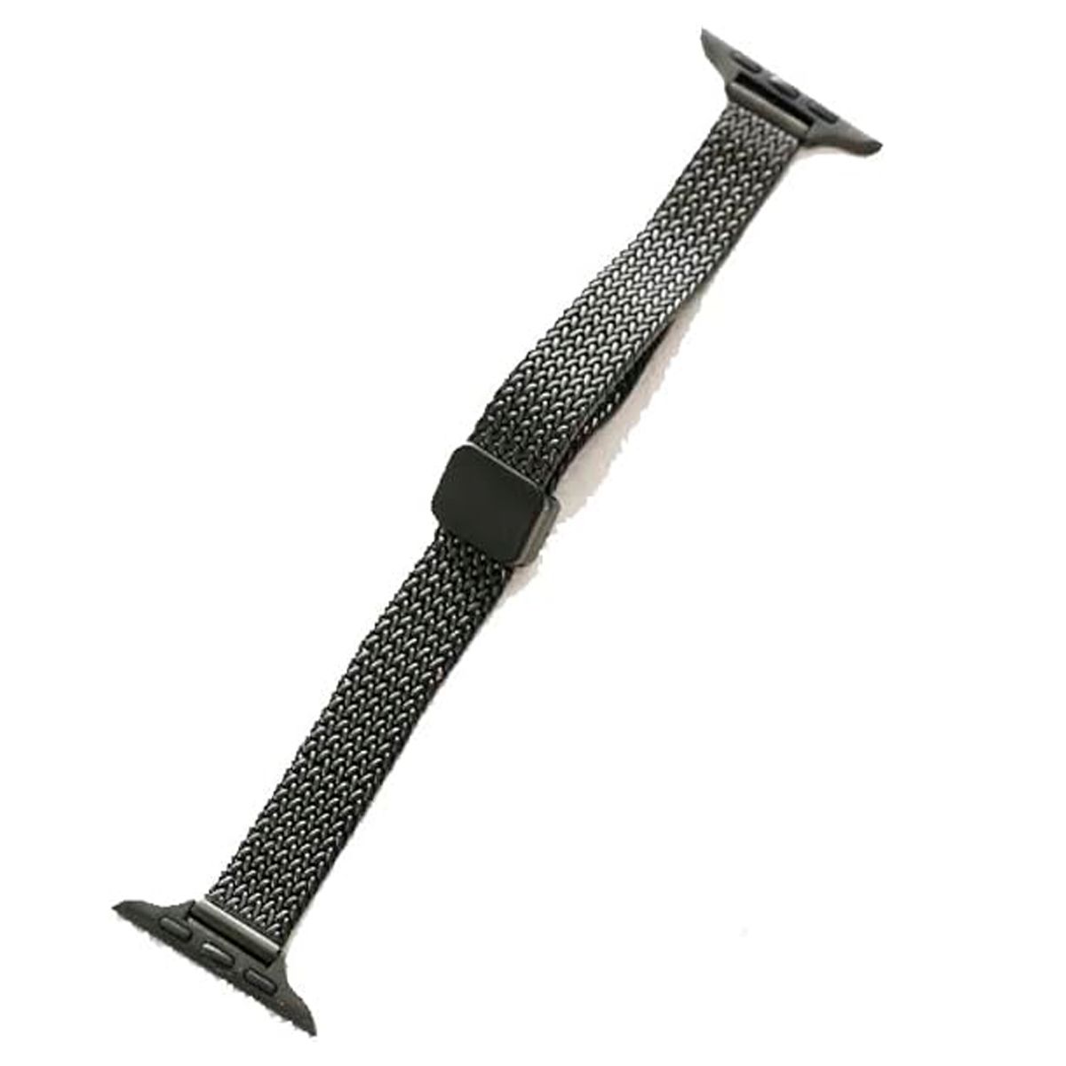 GENERICO - Correa De Metal Con Malla En Espiga Para Apple Watch 38 Mm Negro
