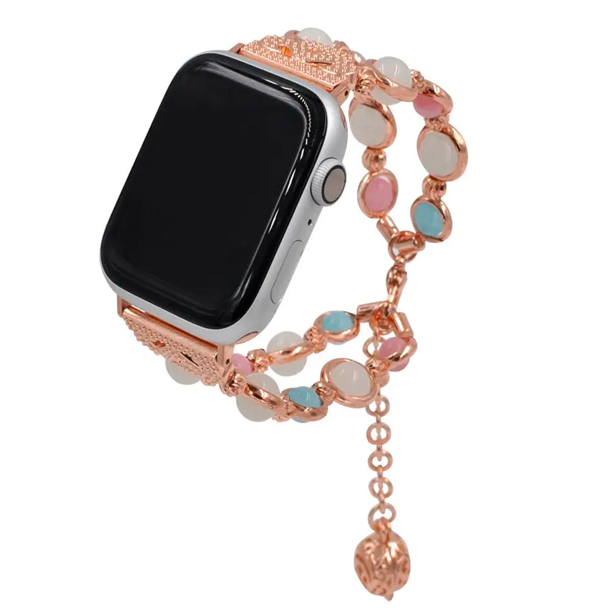 GENERICO - Correa De Perlas Luminosas Para Apple Watch 44mm Rosa Gold
