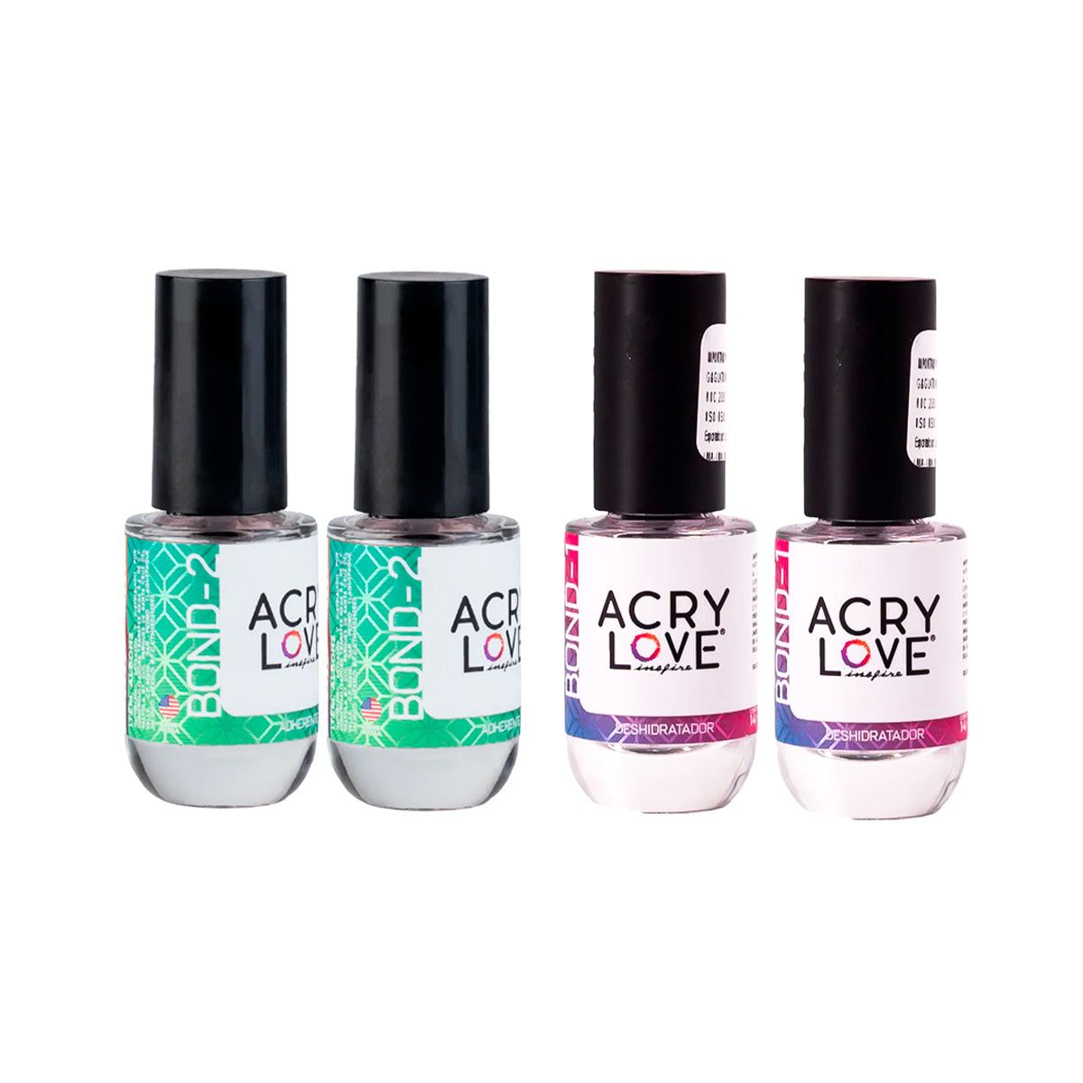 GENERICO - Pack 1 Y 2 Adherente Y Deshidratador Acry Love 14ml 2Uni