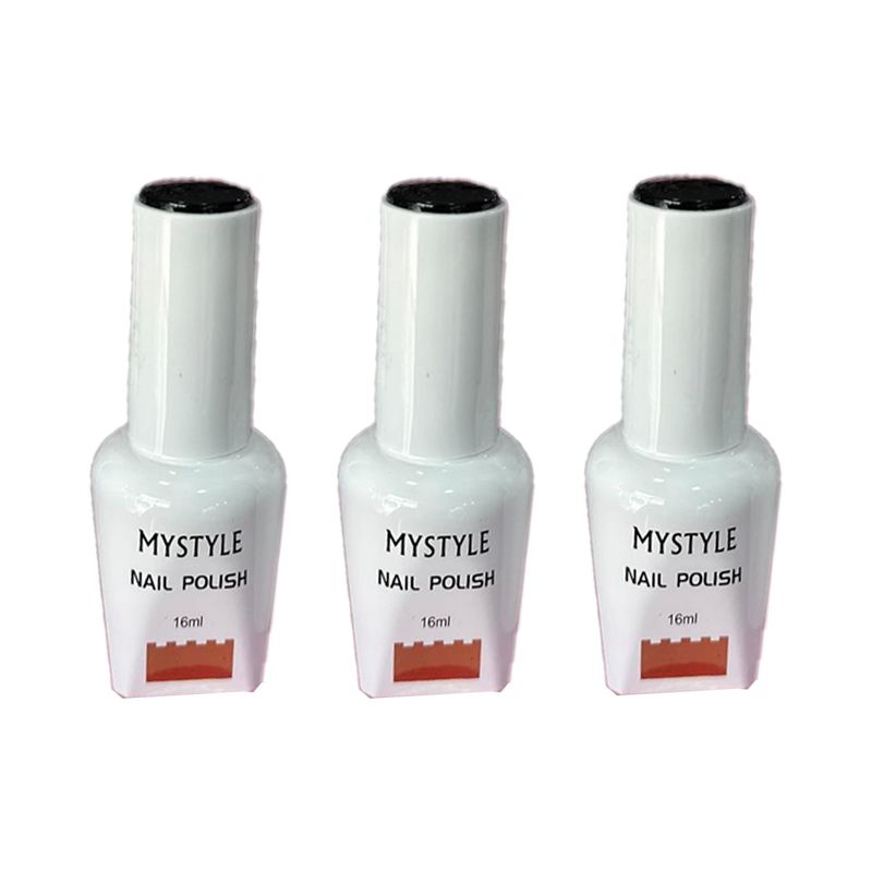 GENERICO - Mystyle Esmalte En Gel Negro 16ml  3 Unid