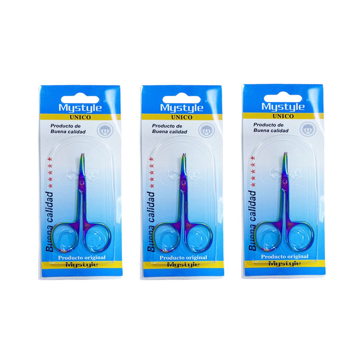 GENERICO - Mystyle Tijera Manicure Tornasol 3 Unid