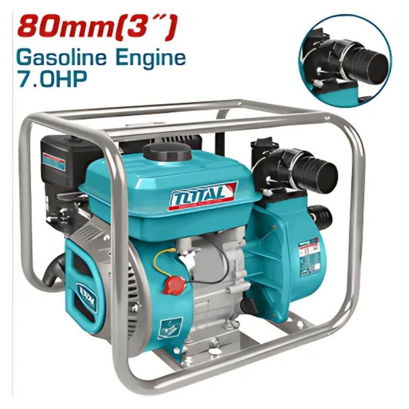 TOTAL TOOLS - MOTOBOMBA GASOLINERA 3 70HP 1000LMIN MAX 32M INDUSTRIAL - TP3302