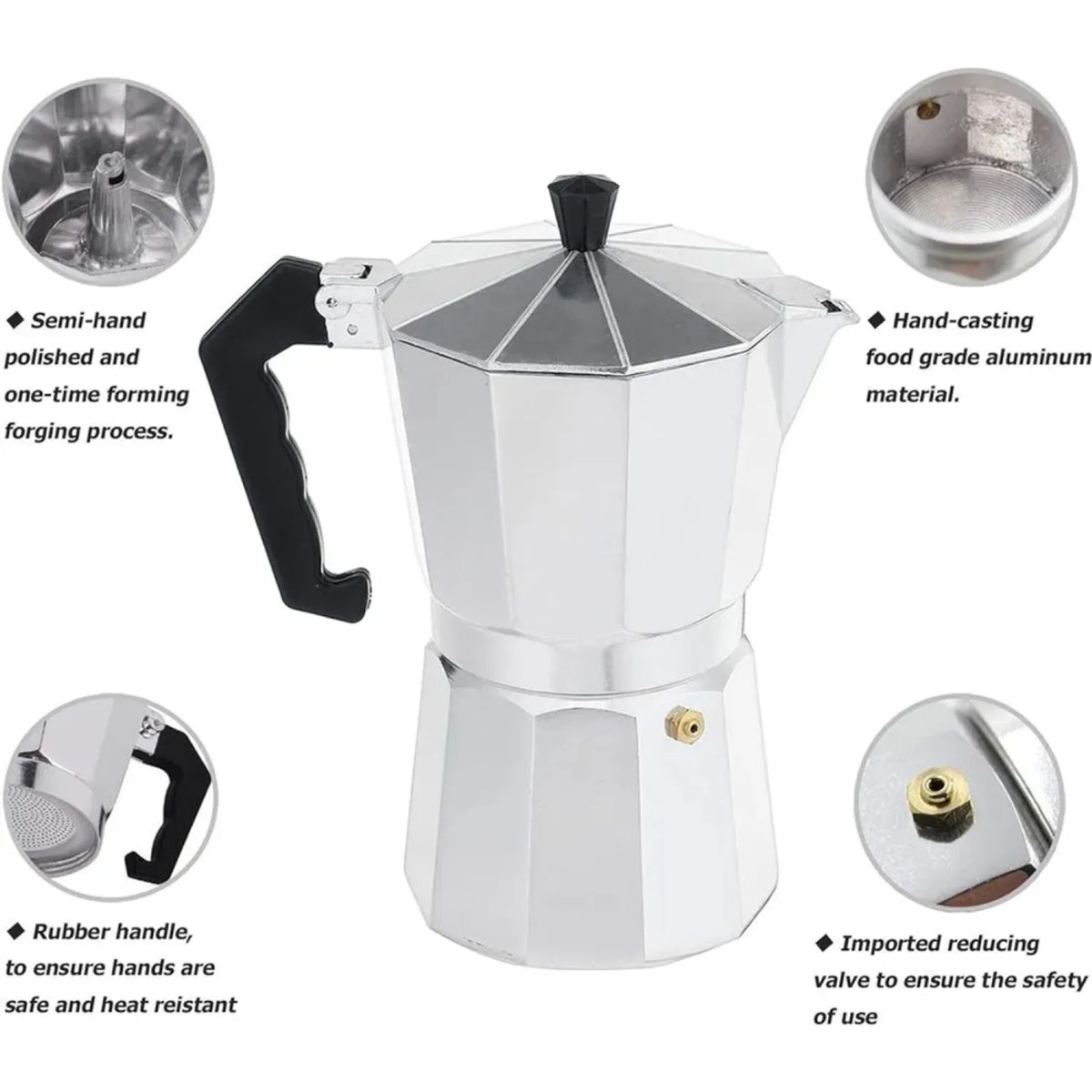 ICHIMATSU - Cafetera Italiana Ichimatsu de Aluminio – 2 Tazas Ichimatsu