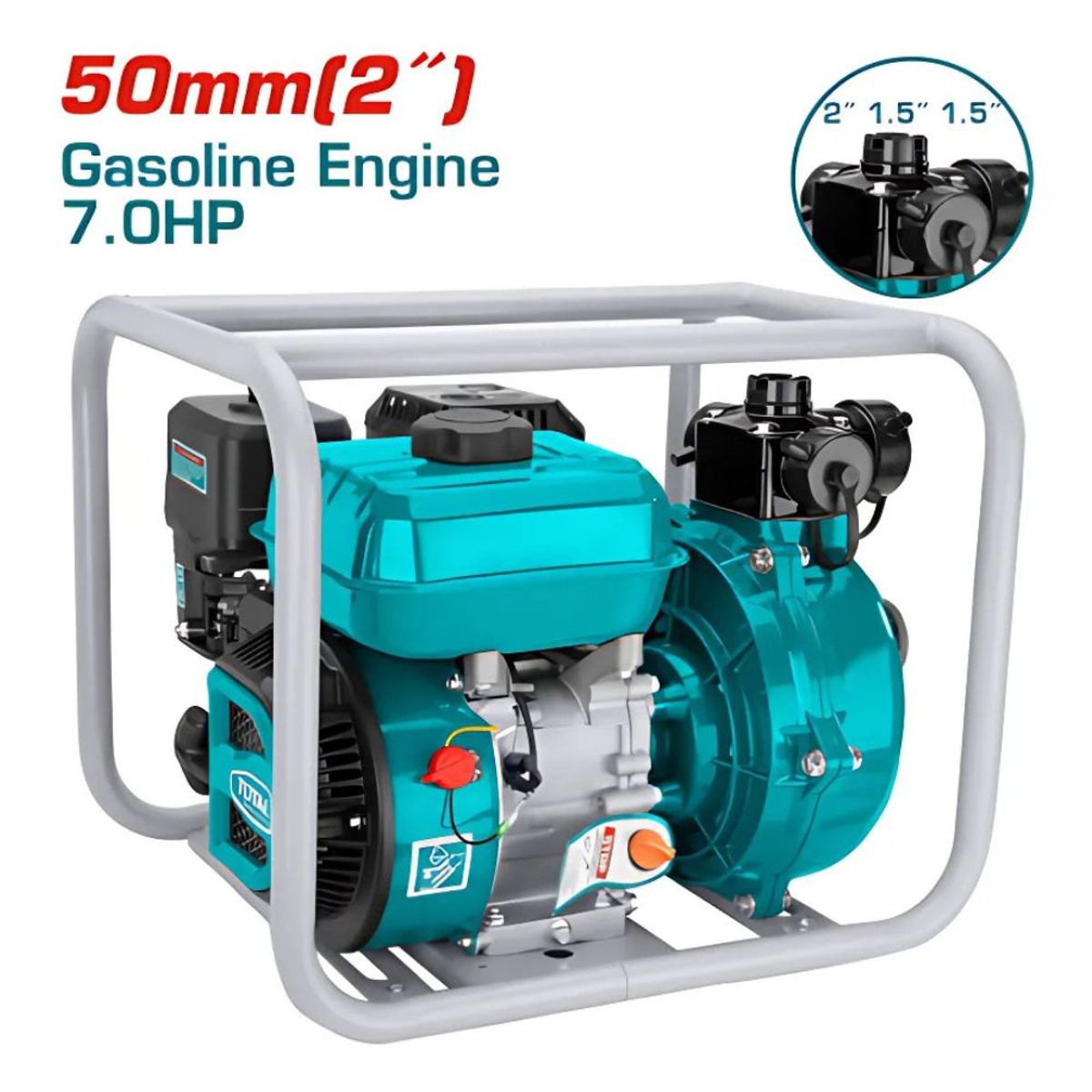 TOTAL TOOLS - MOTOBOMBA GASOLINERA 2 75HP 300LMIN MÁX75M ALTA PRESIÓN - TP3201H