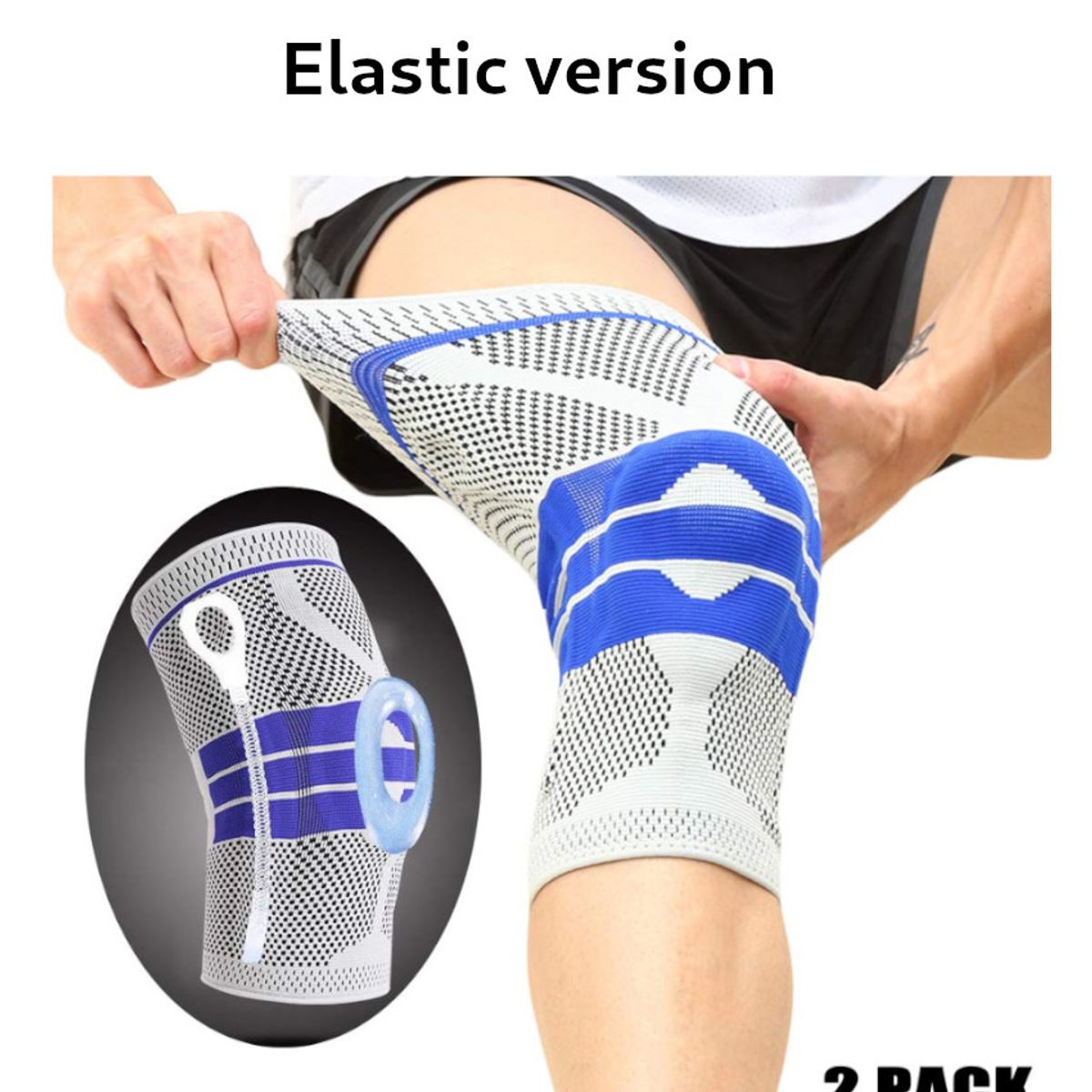 GENERICO - Rodillera Ortopedica Compresión Protección rótula Soporte Lateral