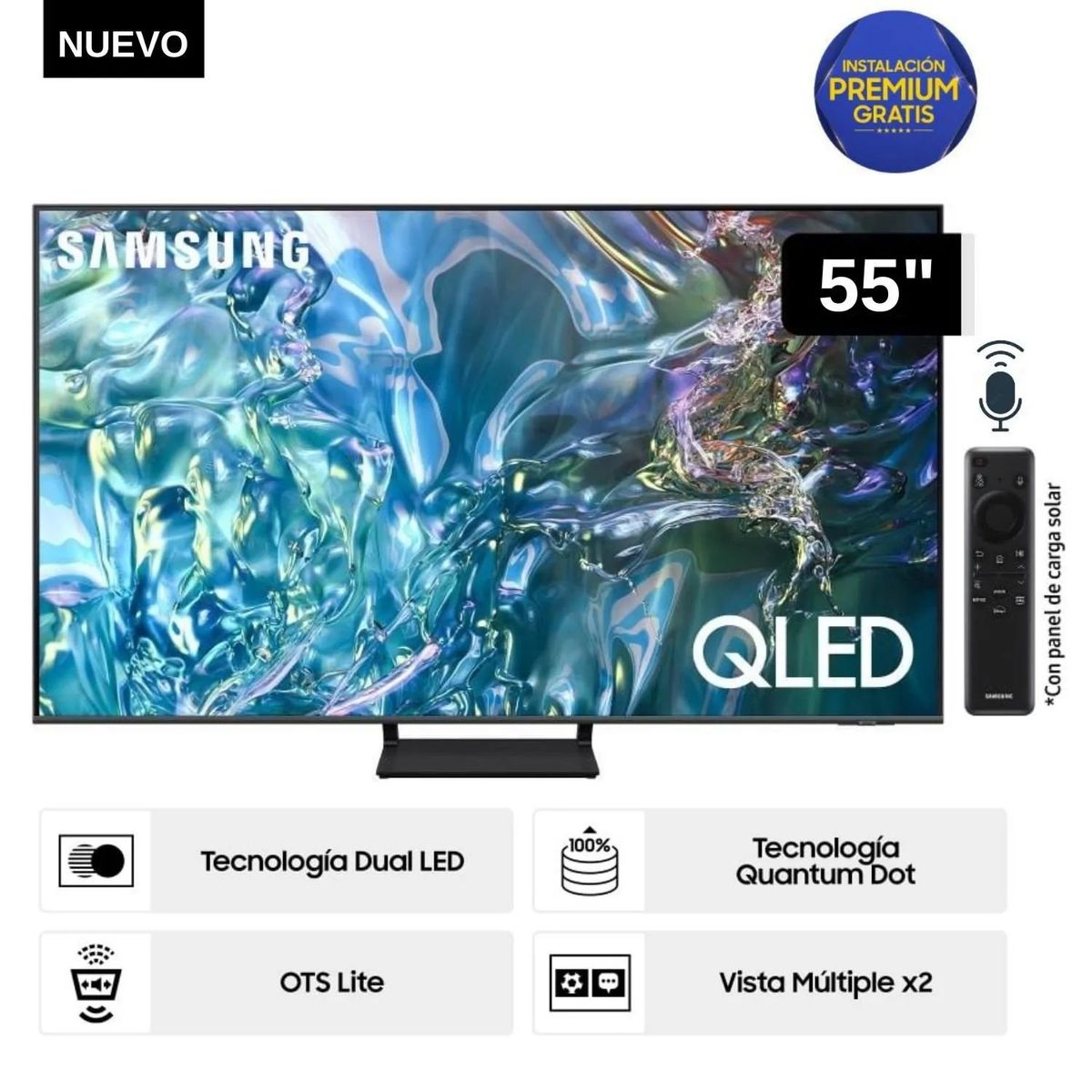SAMSUNG - Televisor Samsung QLED 55 4K Tizen OS Smart Tv QN55Q65DAGXPE