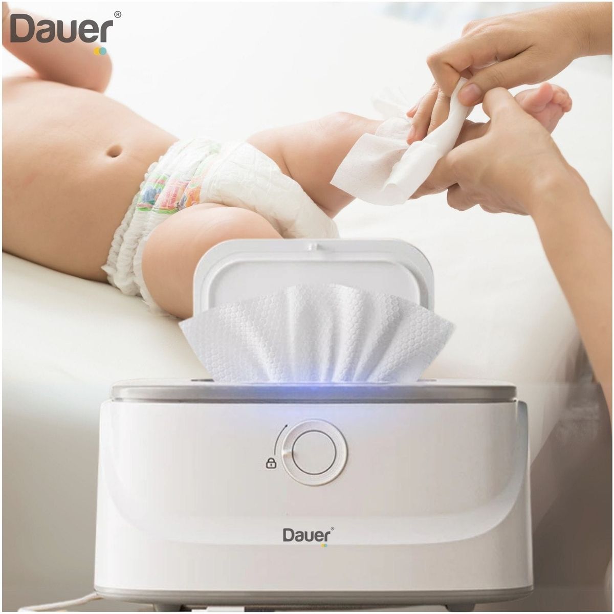 DAUER - Calentador de Pañitos Humedos 3Temperaturas LuzLED