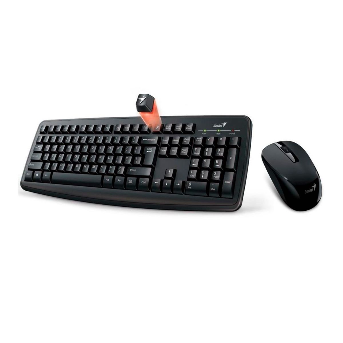 GENIUS - Kit Teclado Y Mouse Multimedia Wireless Smart Km-8100 Negro