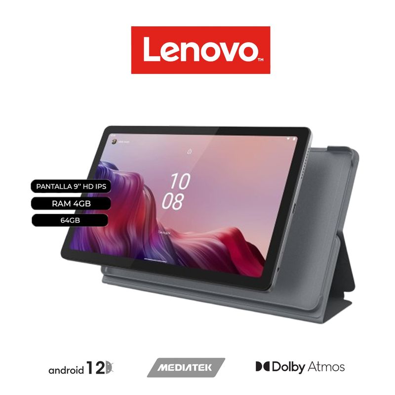 LENOVO - Tablet Tab M9 TB310FU 9” HD 4GB-64GB Android 12 Folio Case