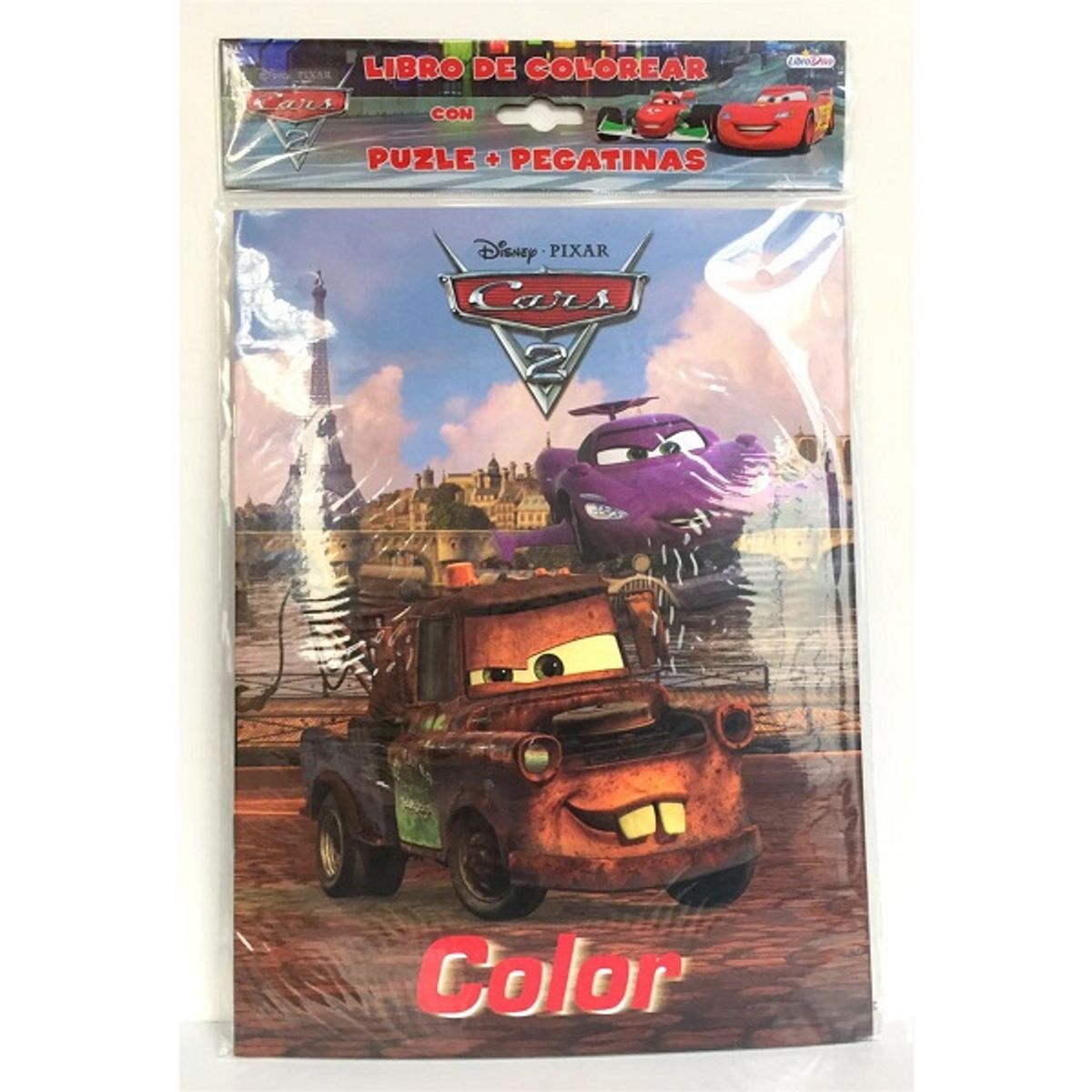 DISNEY - LIBRO INFANTIL PARA COLOREAR Y ROMPECABEZAS CARS