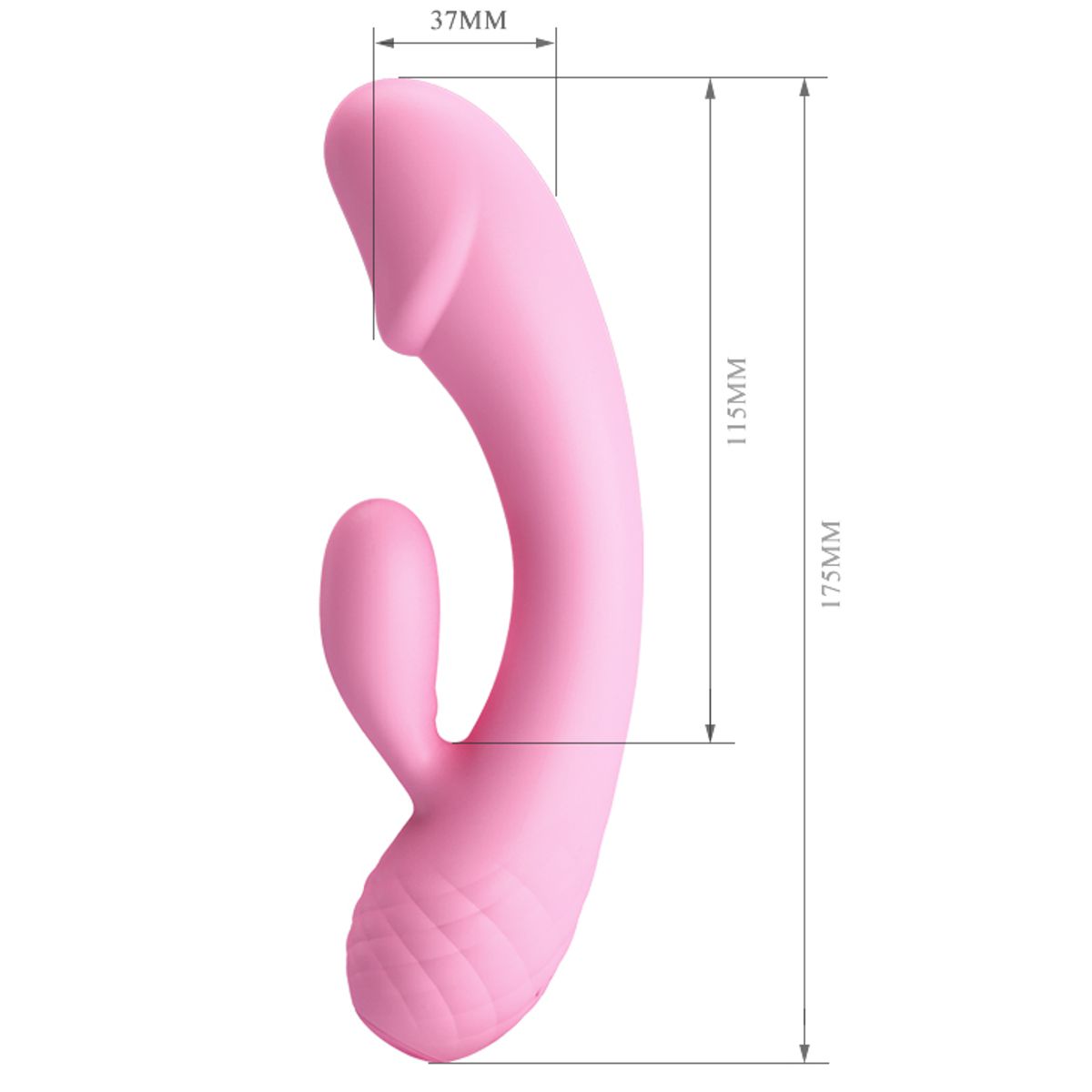 PRETTY LOVE - Vibrador Sexual Rabbit Femenino Ron Silicona 12 Funciones Recargable