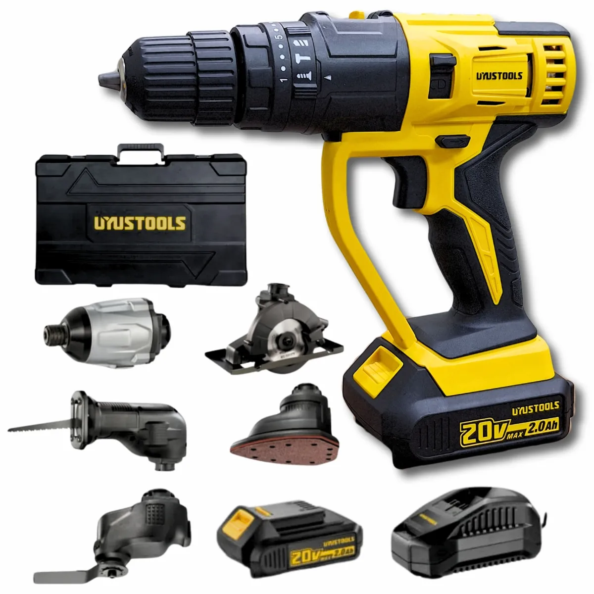 UYUSTOOLS - Taladro percutor multiusos 6 en 1 Uyustools