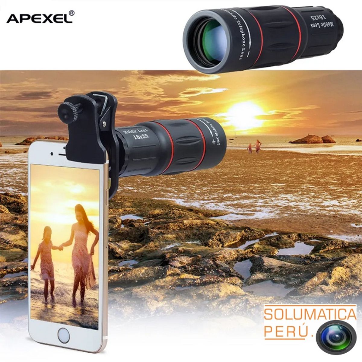Telescopio Para Celular - 18X Zoom Con Tripode - Monocular Apexel, marca APEXEL - Foto 2