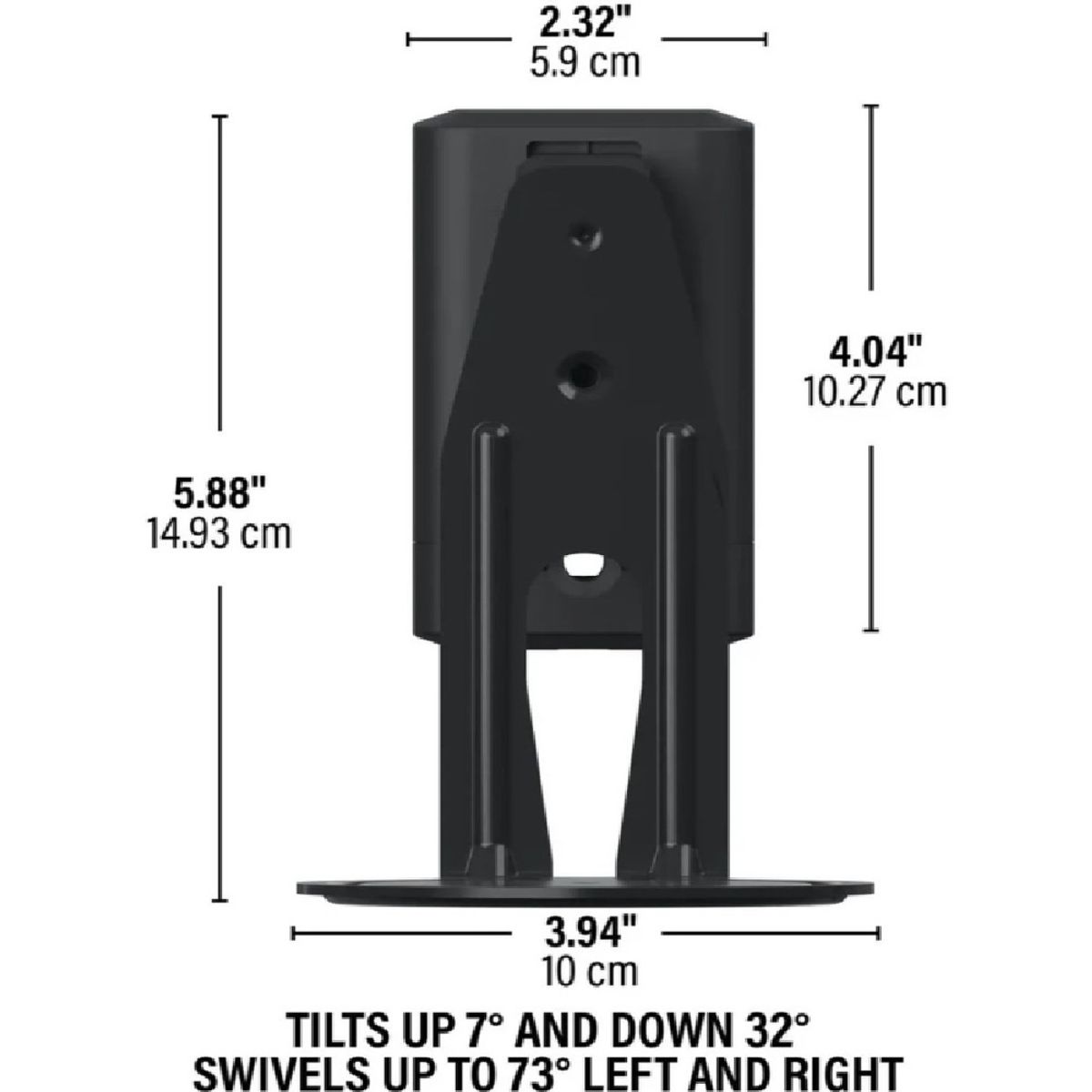 SONOS - SOPORTE DE PARED PARA PARLANTES SONOS ERA 100 NEGRO (PAR)