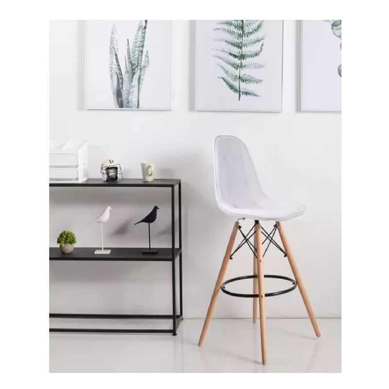 TU MESITA - Banqueta Alta estilo Nórdico Amadeus color Blanco TU MESITA