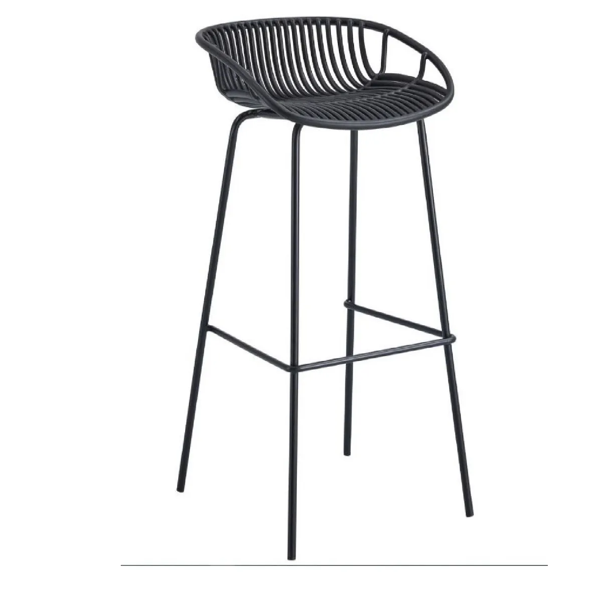 TU MESITA - Banco Alto Moderno Lizard color Negro TU MESITA